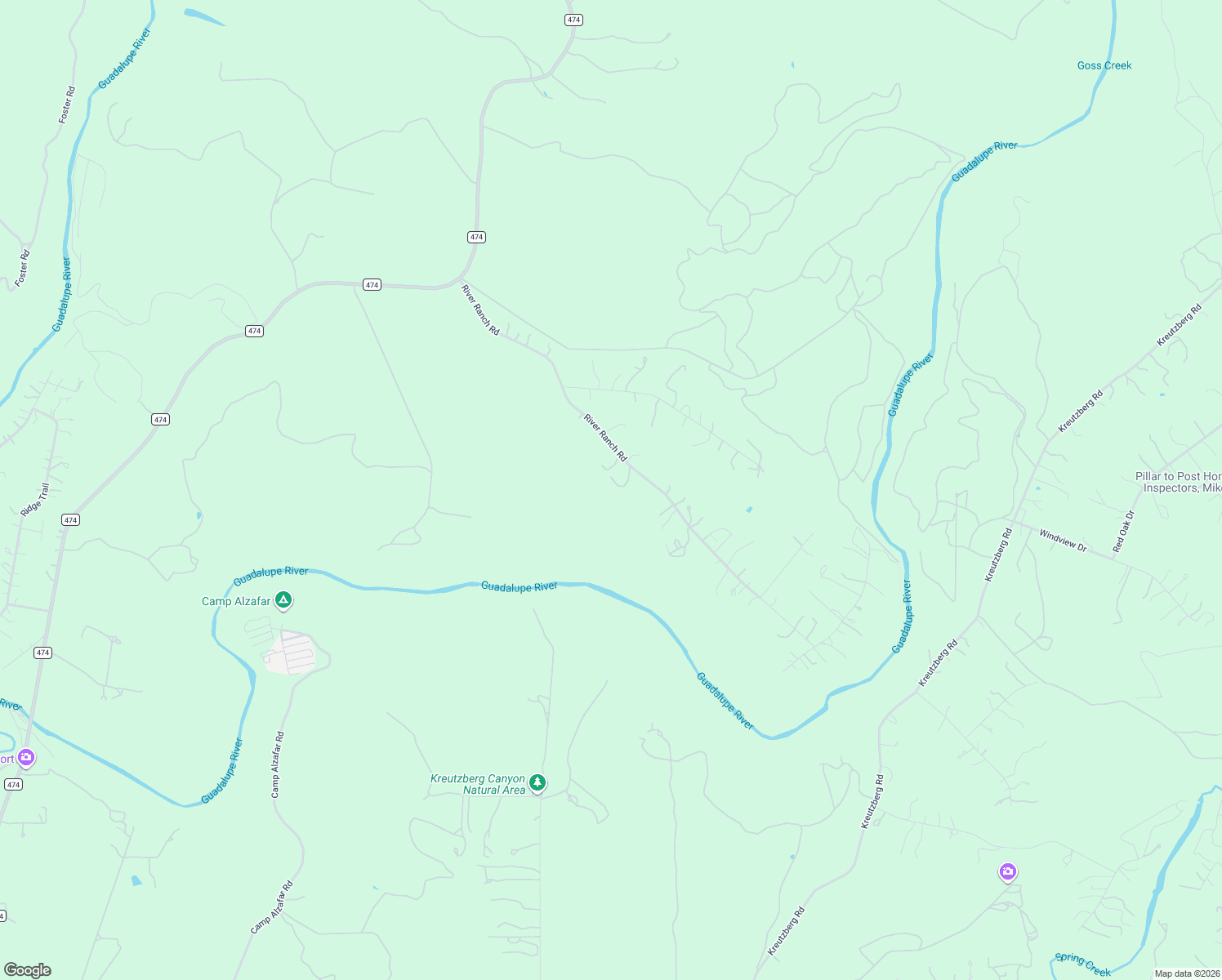 map of restaurants, bars, coffee shops, grocery stores, and more near 117 River Ranch Road in Boerne