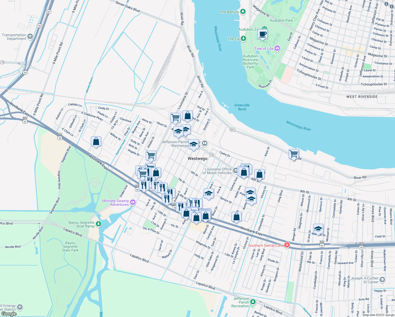 River Road, Westwego LA Walk Score