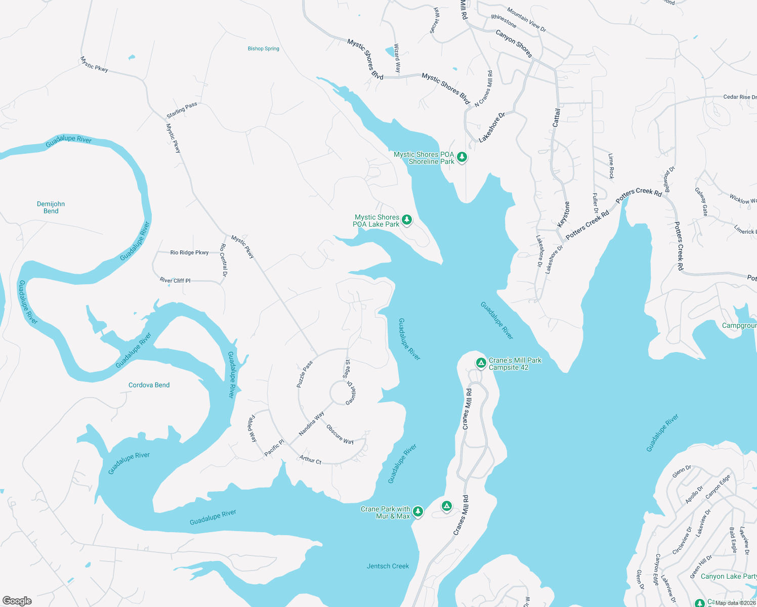 map of restaurants, bars, coffee shops, grocery stores, and more near 130 Spiritual Pass in Spring Branch
