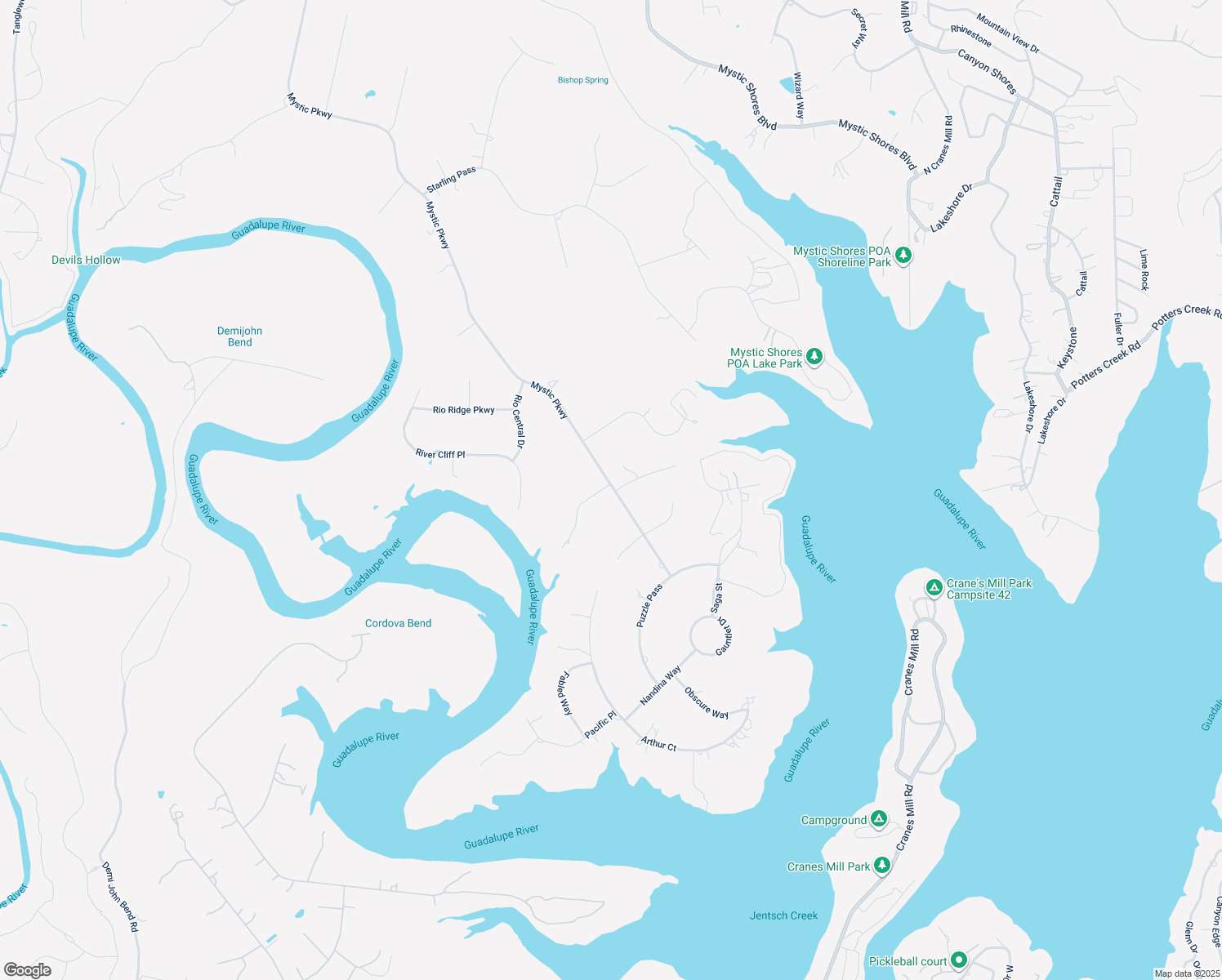 map of restaurants, bars, coffee shops, grocery stores, and more near 1203 Mystic Parkway in Spring Branch