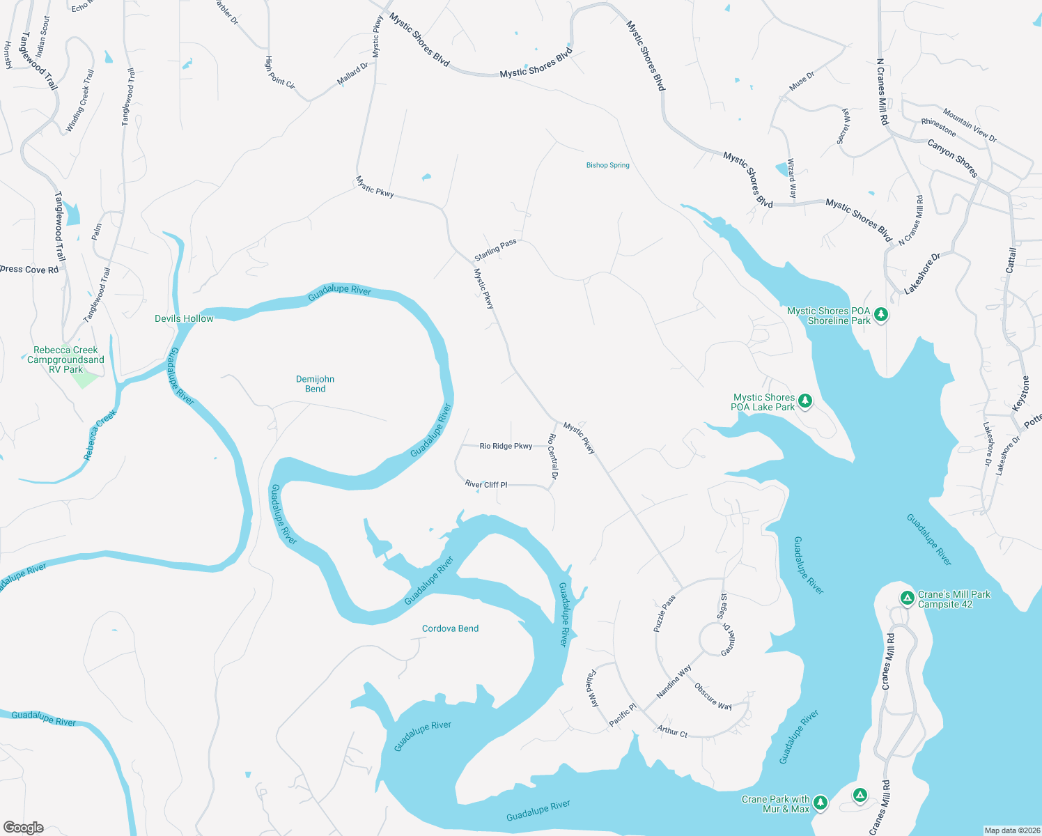 map of restaurants, bars, coffee shops, grocery stores, and more near 128 Upper River Place in Spring Branch