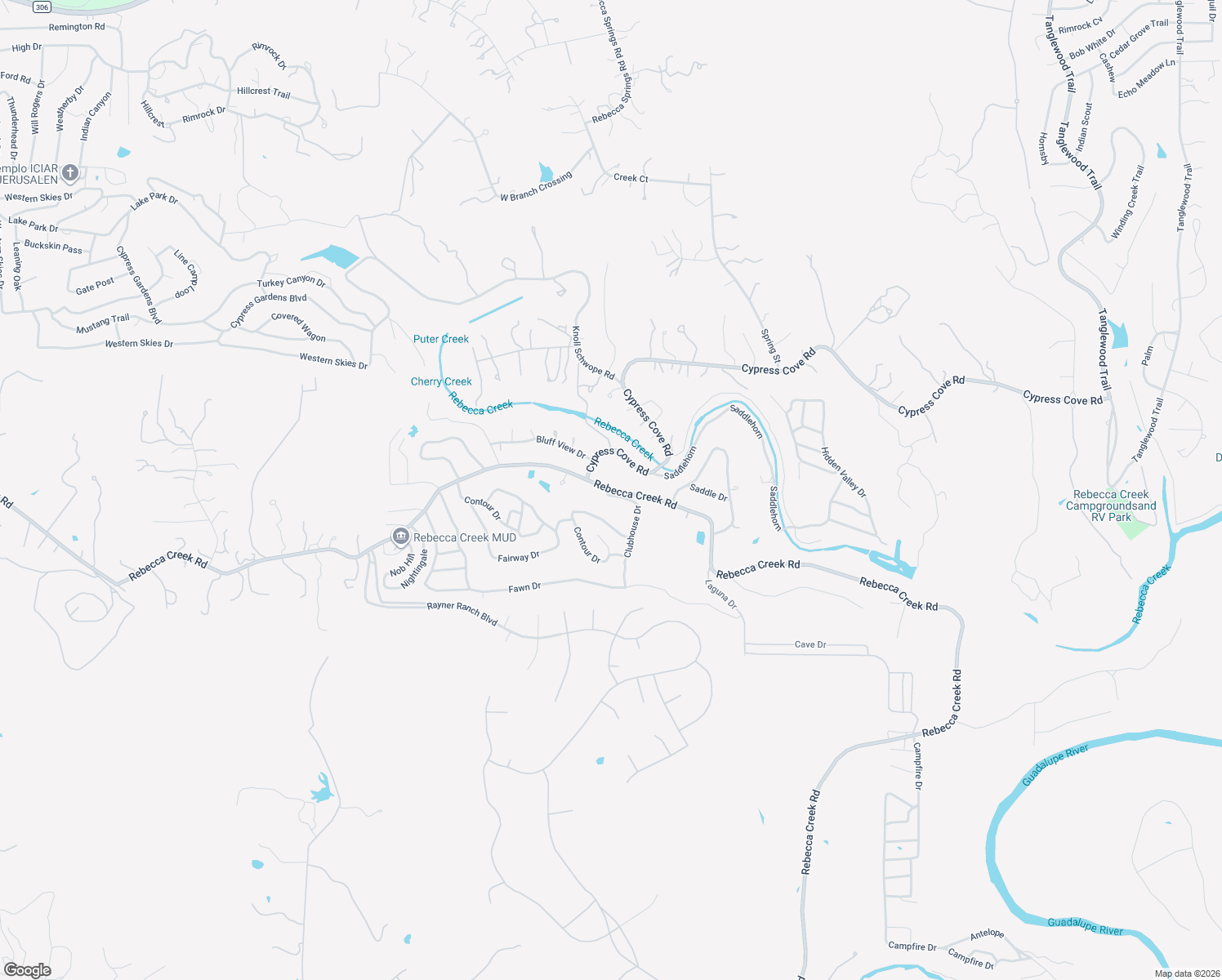 map of restaurants, bars, coffee shops, grocery stores, and more near 10101 Rebecca Creek Rd in Spring Branch
