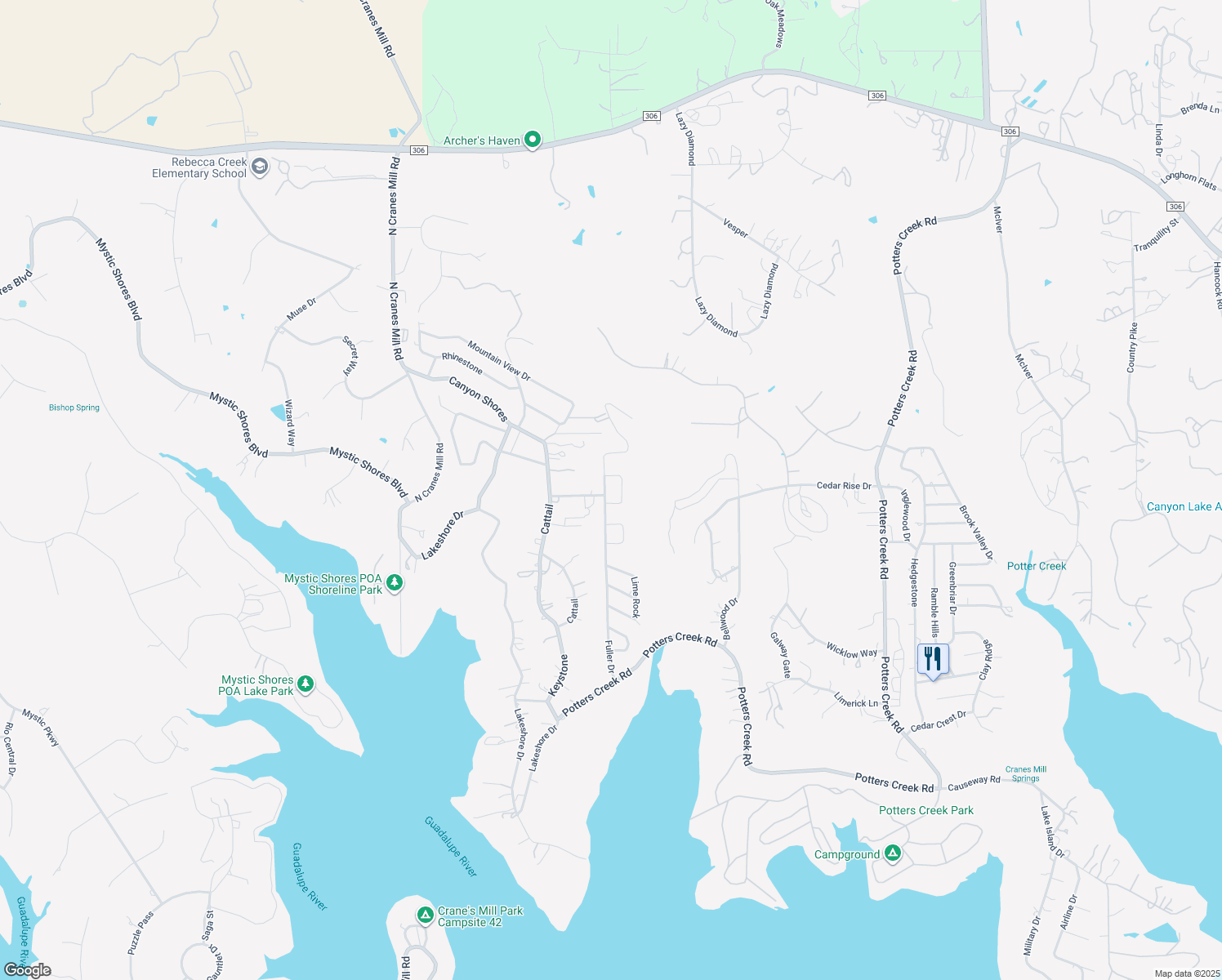 map of restaurants, bars, coffee shops, grocery stores, and more near 667 Cactus Flower in Canyon Lake