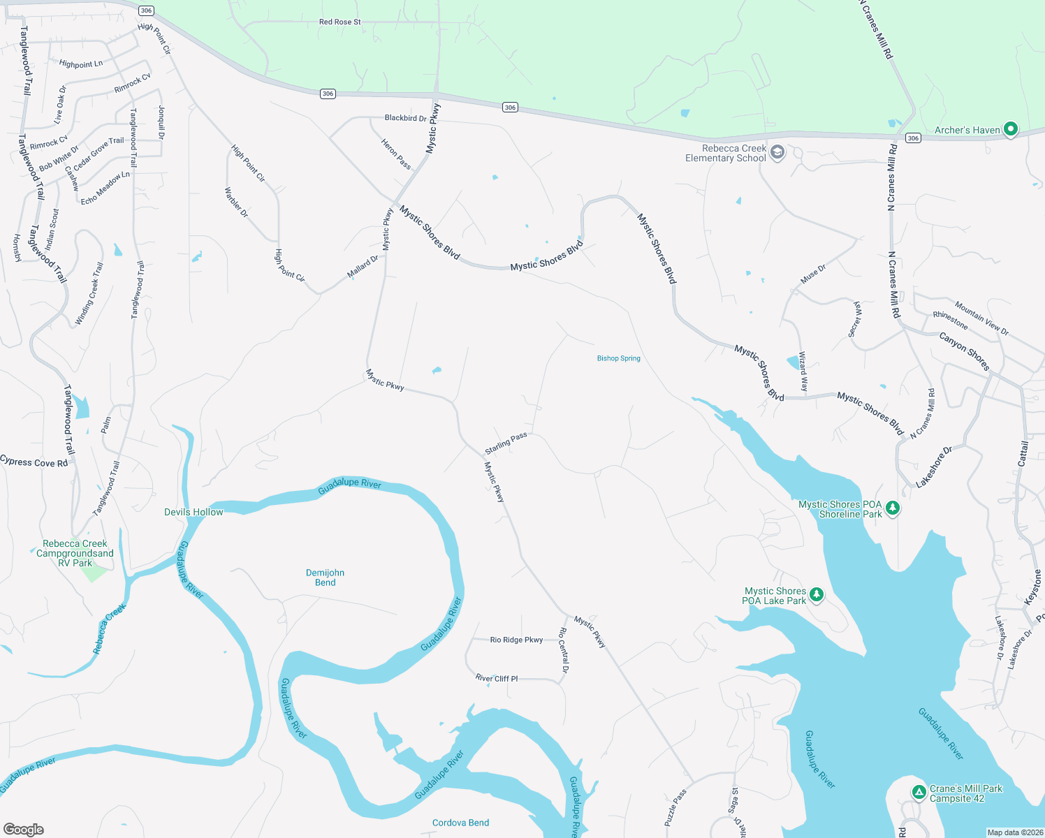 map of restaurants, bars, coffee shops, grocery stores, and more near 1017 Star Ridge in Spring Branch