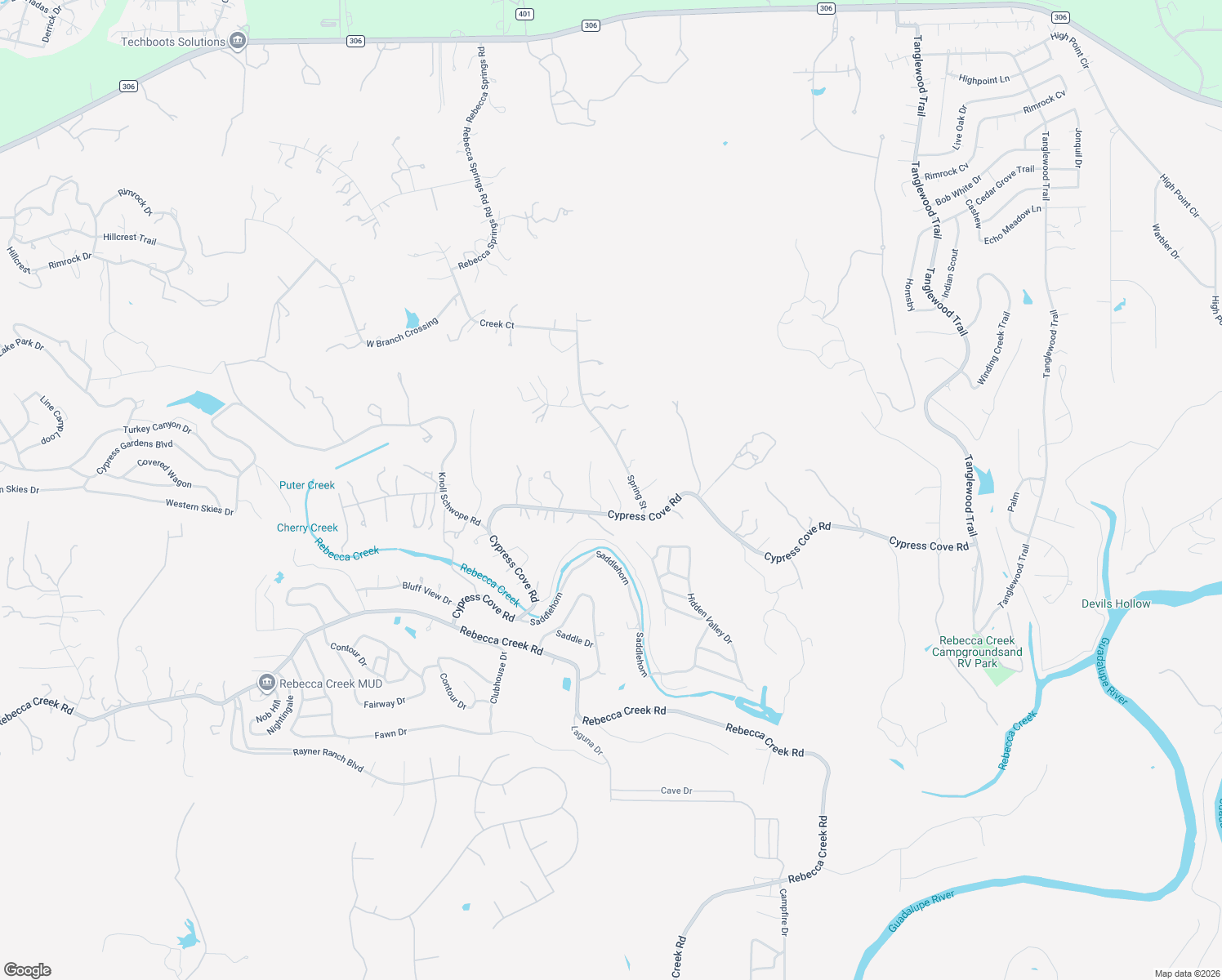 map of restaurants, bars, coffee shops, grocery stores, and more near 1051 Cypress Cove Rd in Spring Branch