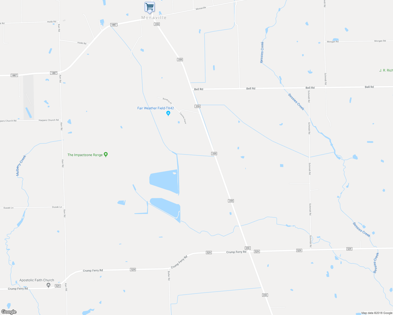 map of restaurants, bars, coffee shops, grocery stores, and more near 11107 Farm to Market 359 in Pattison