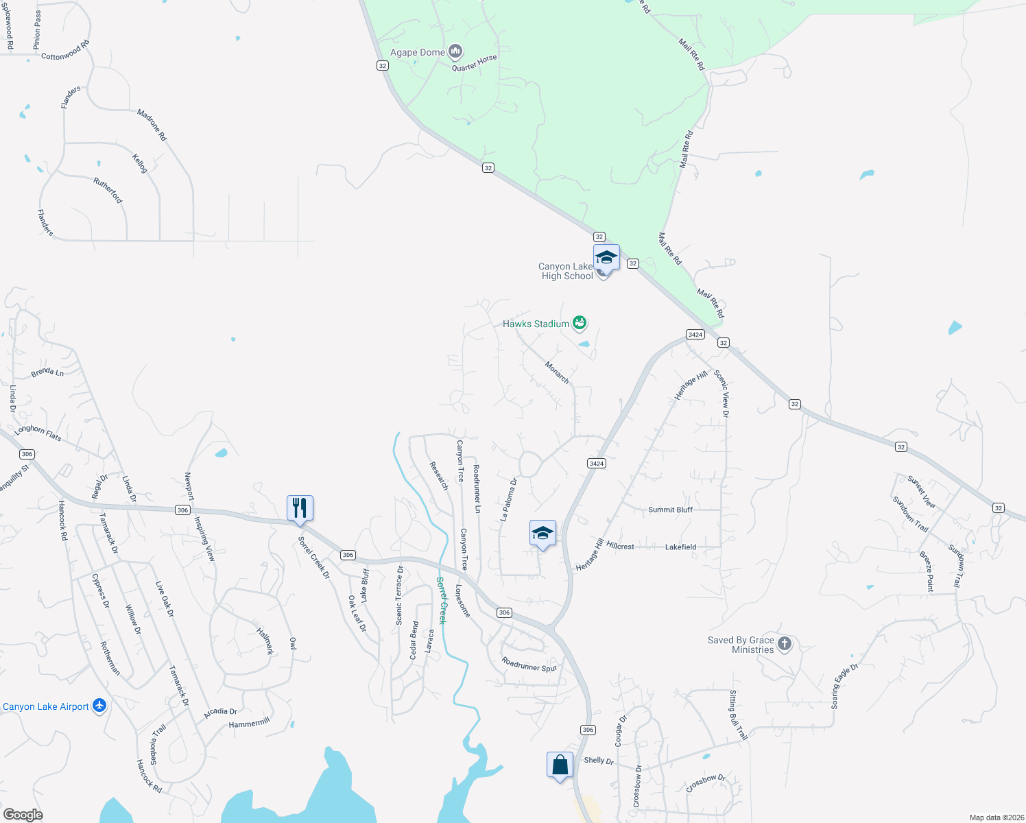 map of restaurants, bars, coffee shops, grocery stores, and more near 1031 Parton Road in Fischer