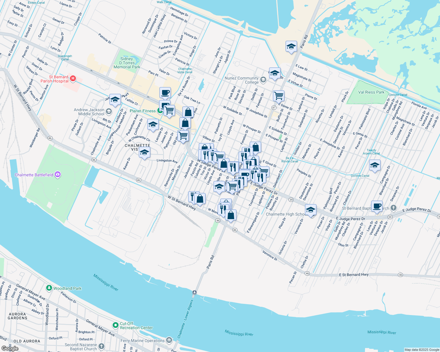 2530 Delille Street, Chalmette LA Walk Score