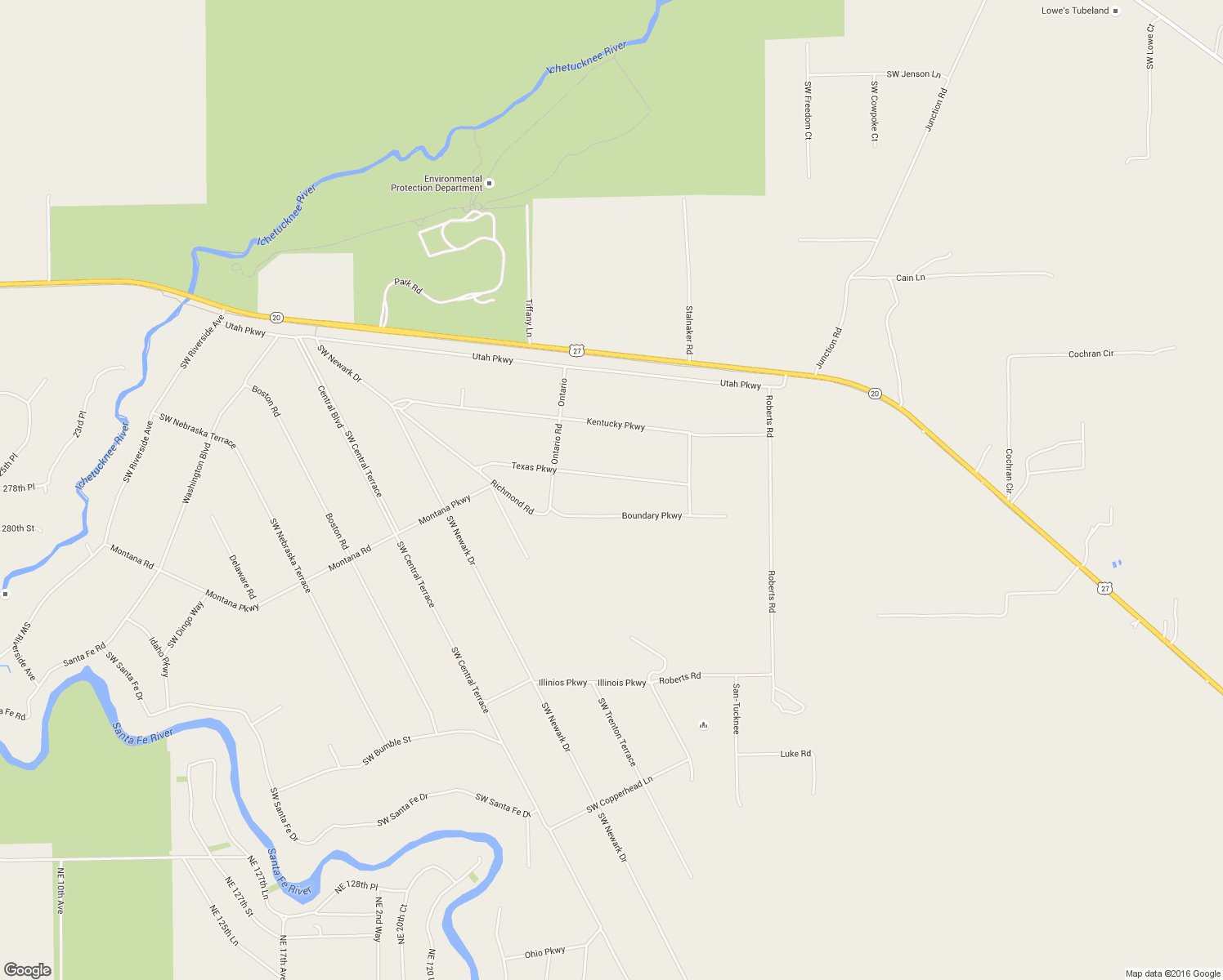 map of restaurants, bars, coffee shops, grocery stores, and more near 340 Texas Parkway in Fort White