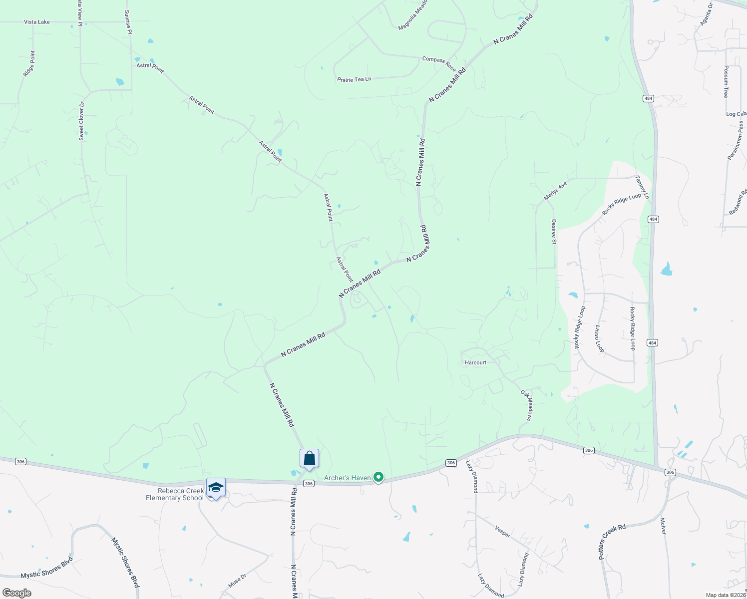 map of restaurants, bars, coffee shops, grocery stores, and more near 25500 North Cranes Mill Road in Canyon Lake