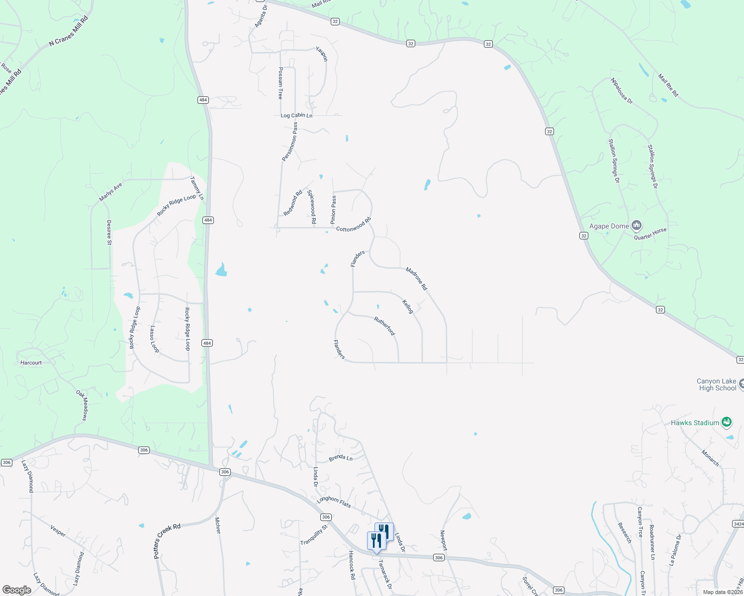 map of restaurants, bars, coffee shops, grocery stores, and more near 220 Kellog in Fischer