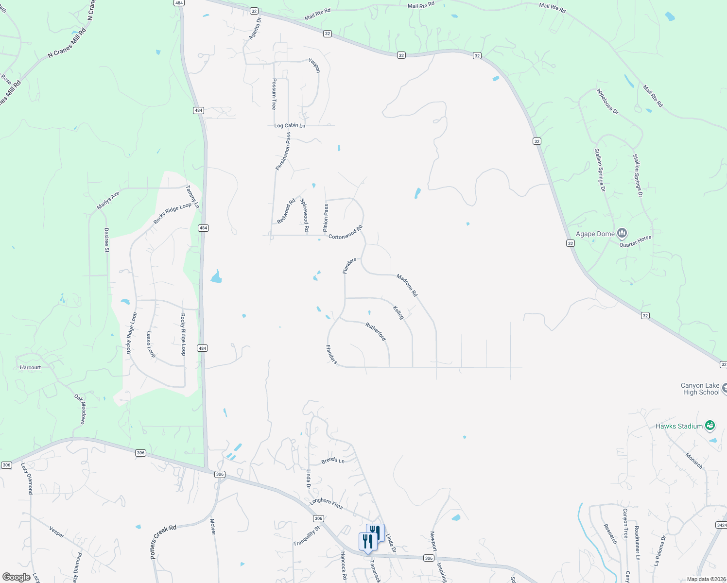 map of restaurants, bars, coffee shops, grocery stores, and more near 219 Kellog in Fischer