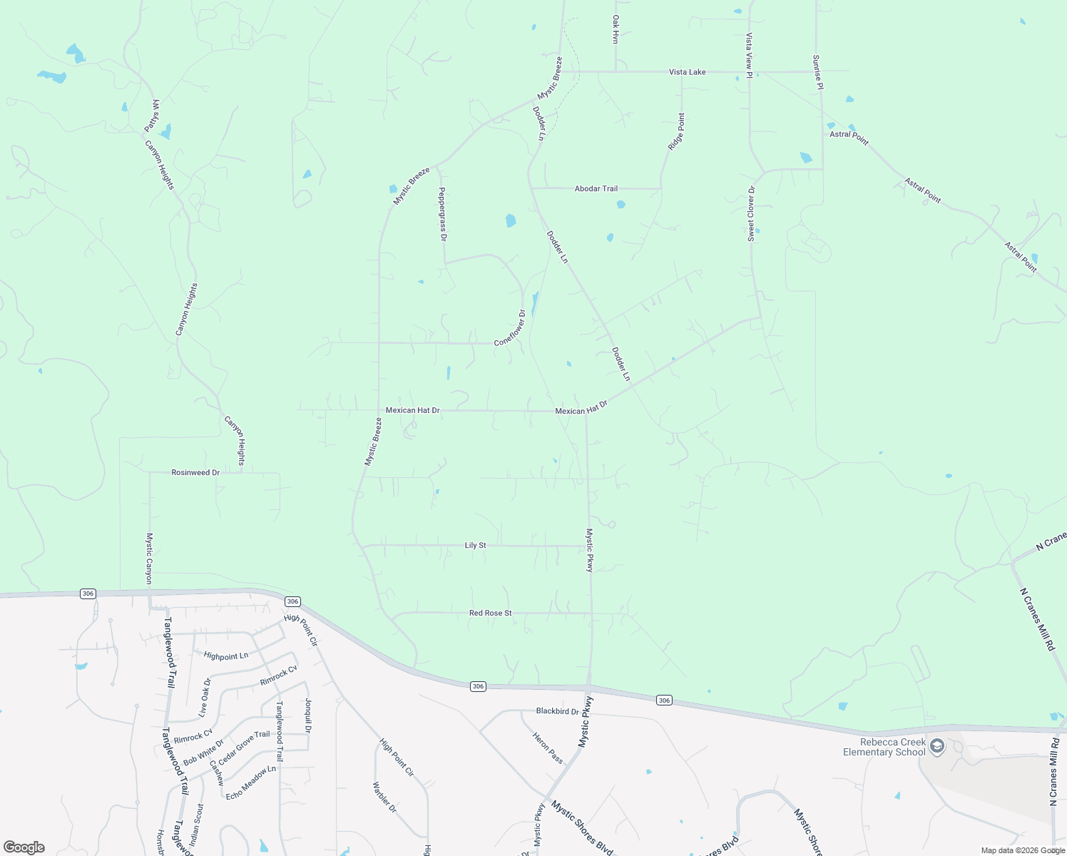 map of restaurants, bars, coffee shops, grocery stores, and more near 260 Mexican Hat Drive in Spring Branch