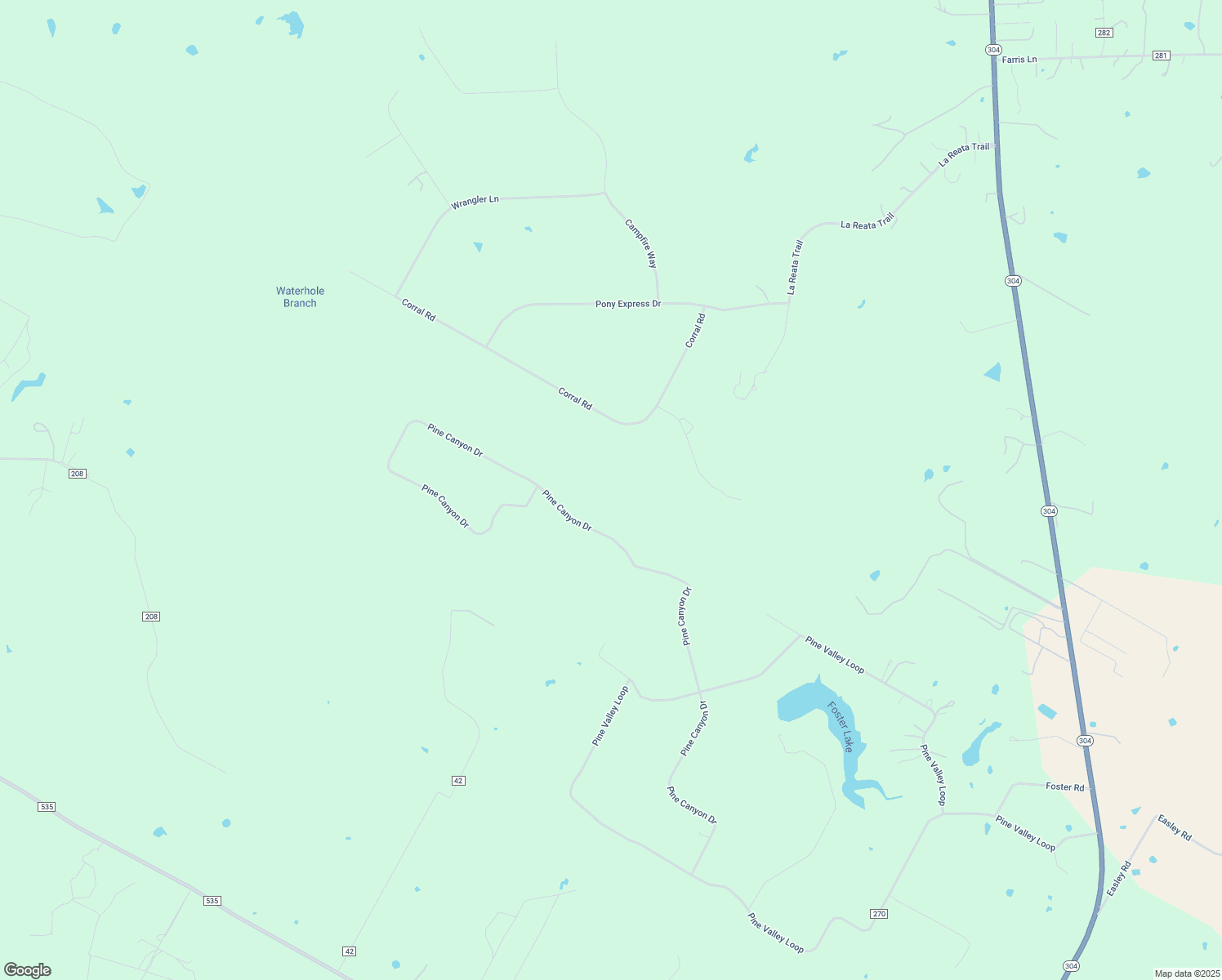 map of restaurants, bars, coffee shops, grocery stores, and more near 387 Pine Canyon Drive in Smithville