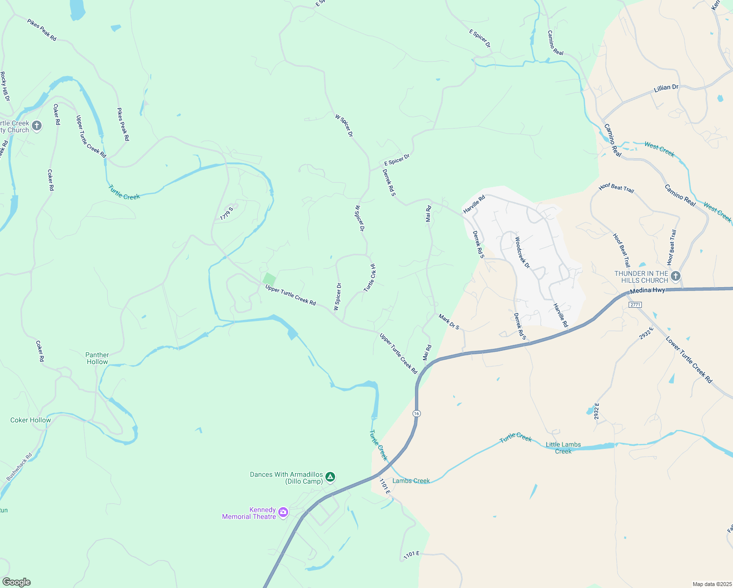 map of restaurants, bars, coffee shops, grocery stores, and more near 146 Turtle Creek View in Kerrville