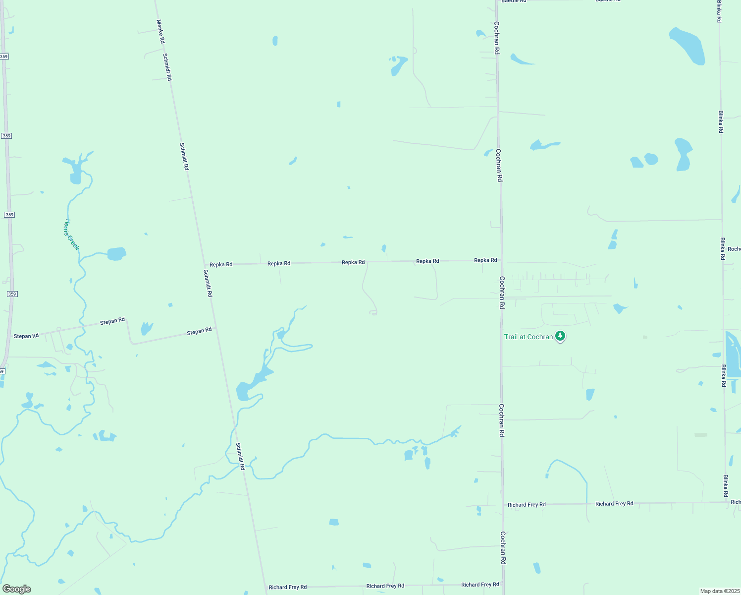 map of restaurants, bars, coffee shops, grocery stores, and more near 35665 Repka Rd in Waller