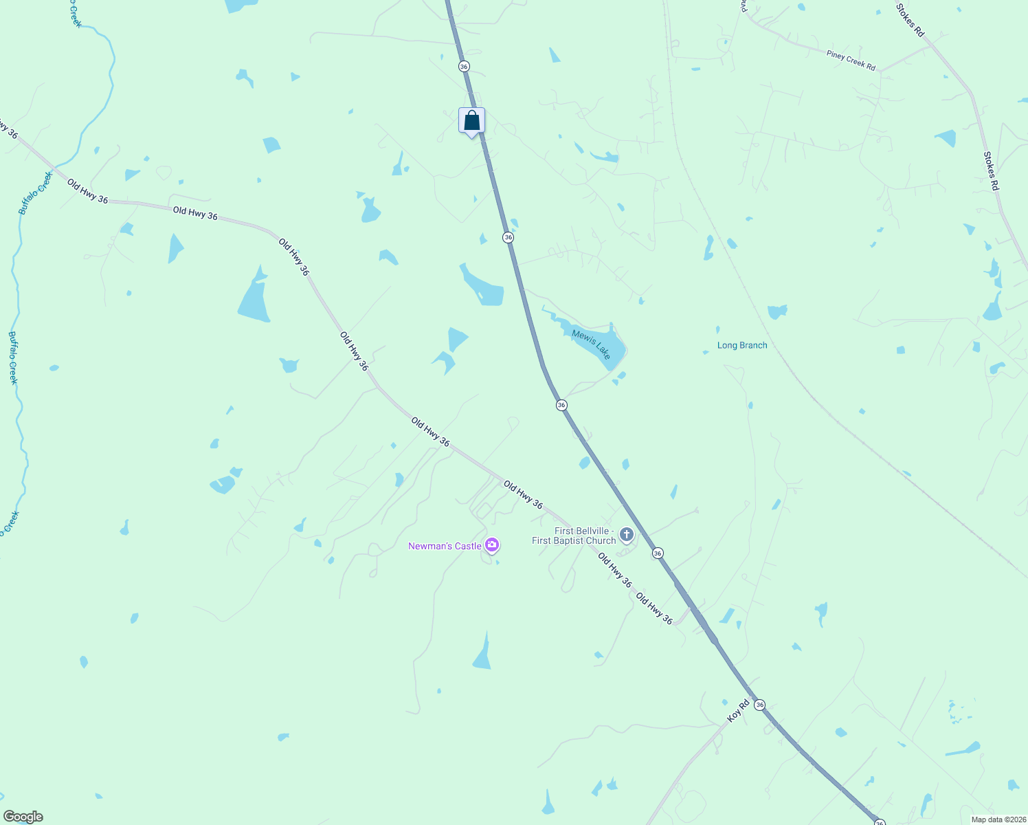 map of restaurants, bars, coffee shops, grocery stores, and more near 1130 Old Highway 36 in Bellville