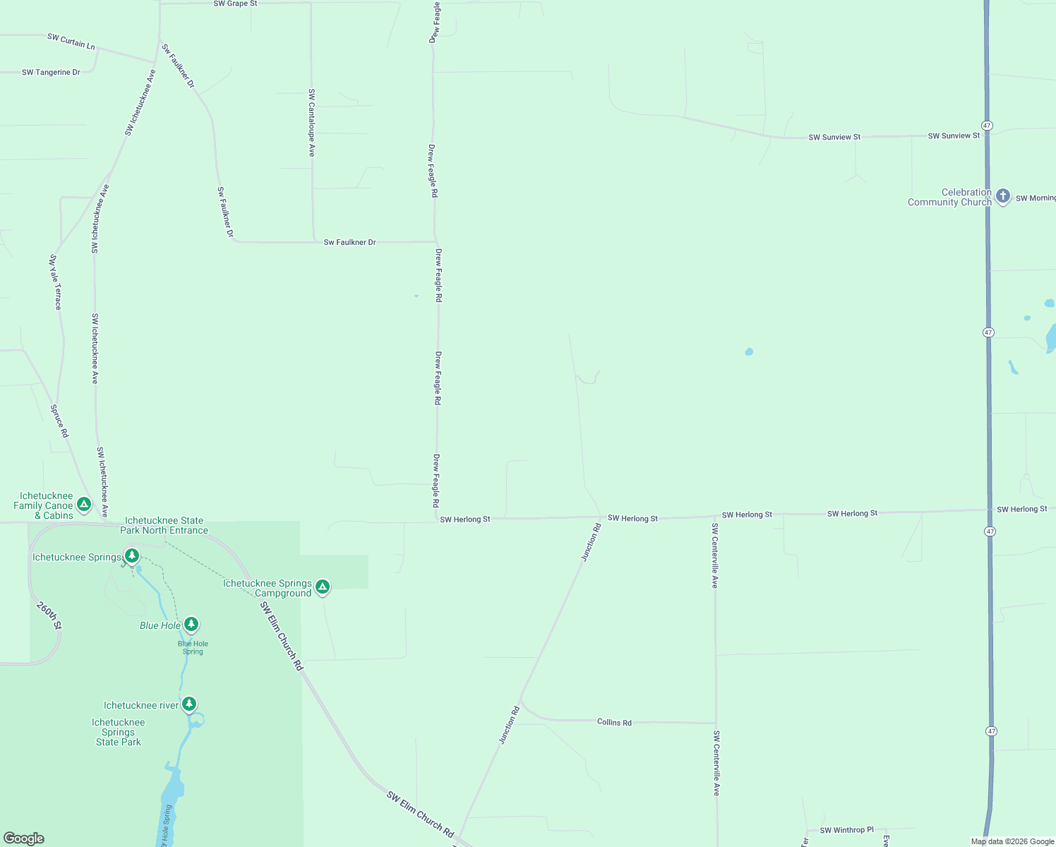 map of restaurants, bars, coffee shops, grocery stores, and more near 370 Kinard Road in Fort White