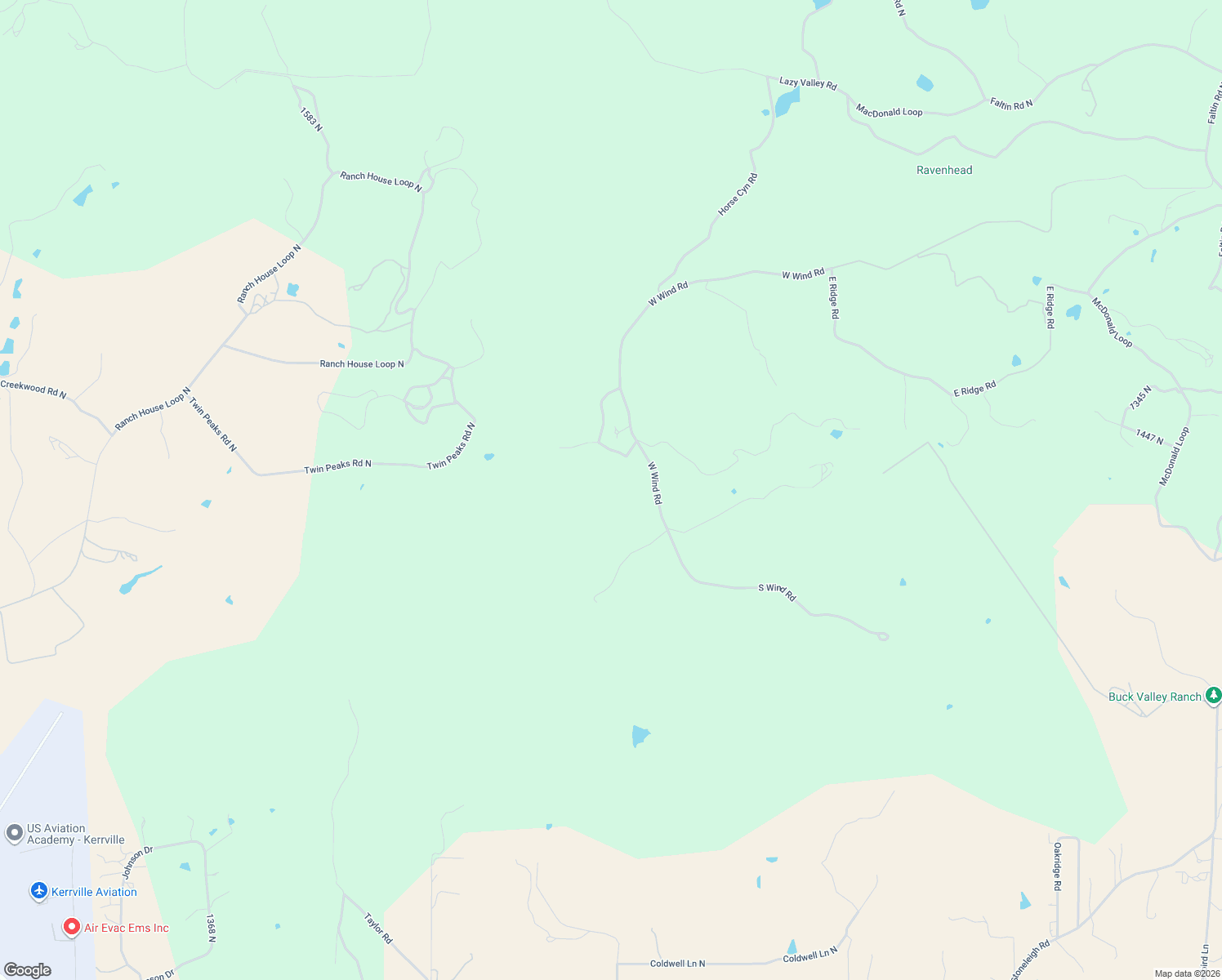 map of restaurants, bars, coffee shops, grocery stores, and more near 201 Westwind in Center Point