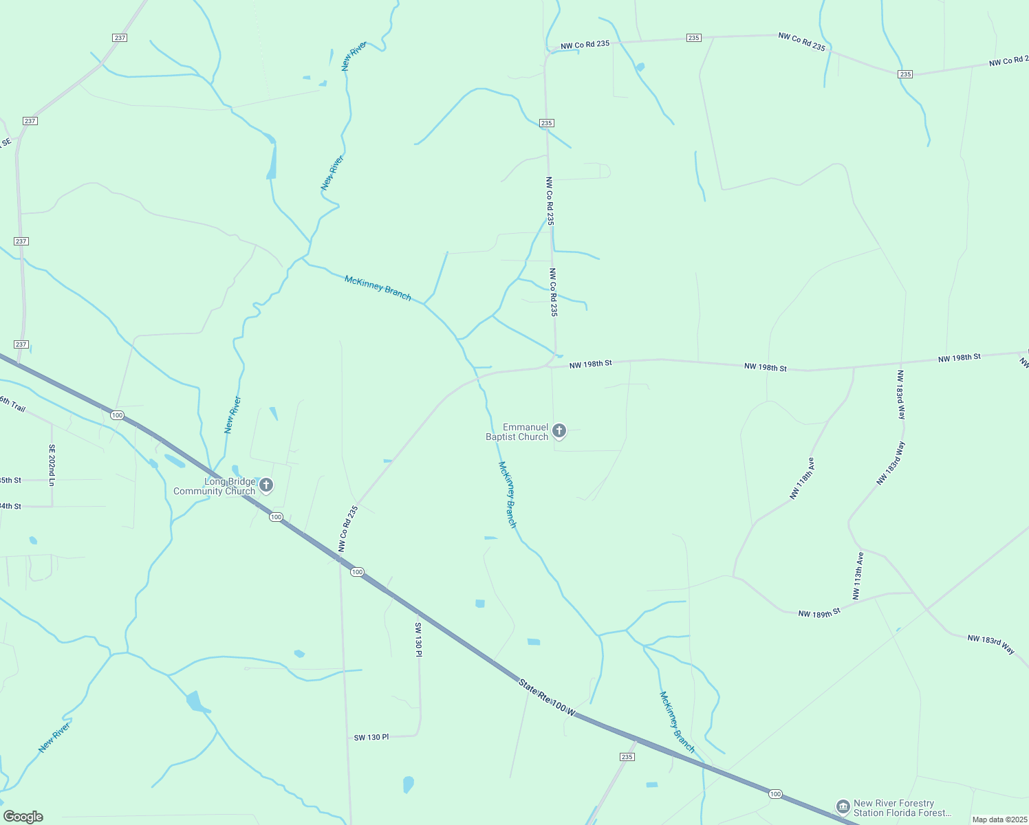 map of restaurants, bars, coffee shops, grocery stores, and more near 20109 Northwest Co Road 235 in Lake Butler