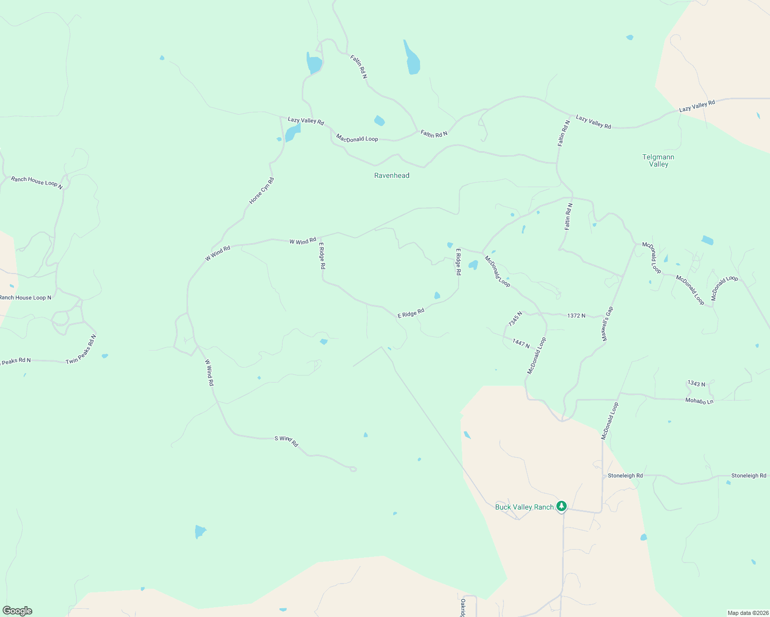 map of restaurants, bars, coffee shops, grocery stores, and more near East Ridge Road in Center Point
