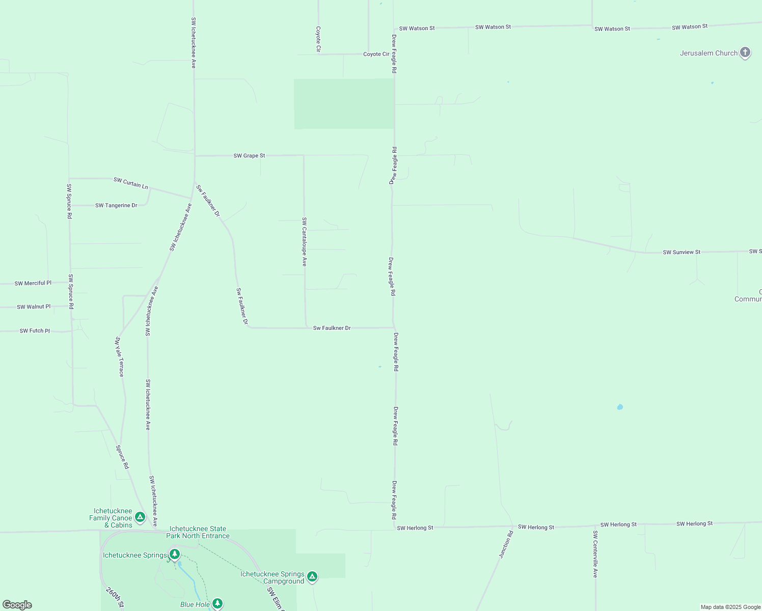 map of restaurants, bars, coffee shops, grocery stores, and more near 1518 Drew Feagle Road in Fort White