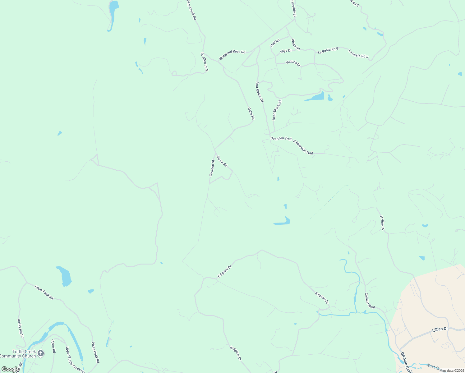 map of restaurants, bars, coffee shops, grocery stores, and more near 404 Sierra Road in Kerrville