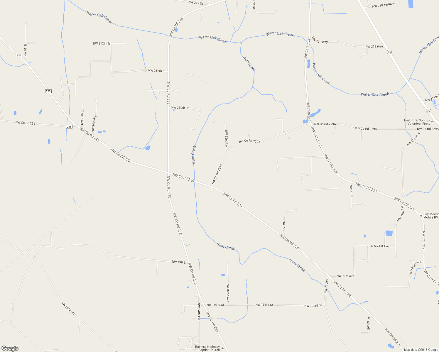 map of restaurants, bars, coffee shops, grocery stores, and more near 8518 Northwest County Road 229A in Starke