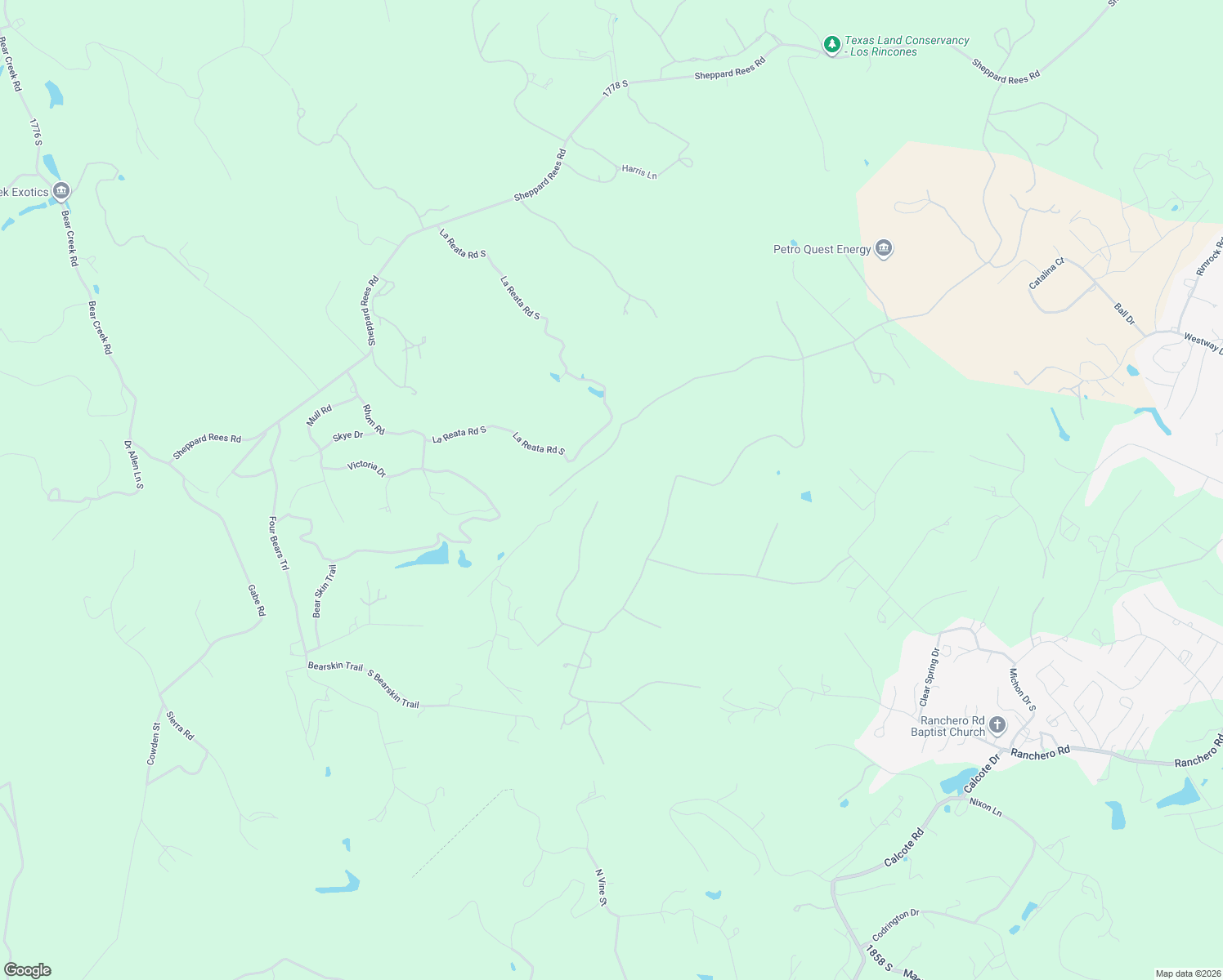 map of restaurants, bars, coffee shops, grocery stores, and more near 2121 Landmark Rd in Kerrville