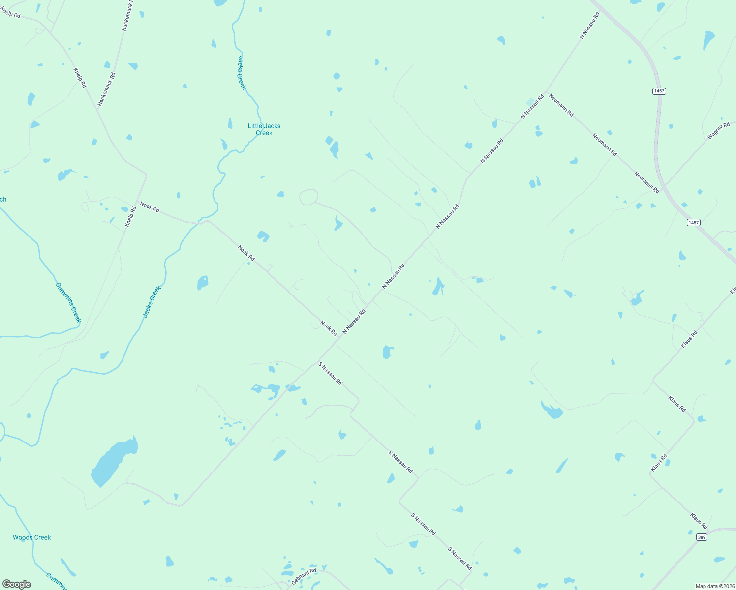 map of restaurants, bars, coffee shops, grocery stores, and more near 420 North Nassau Road in Round Top