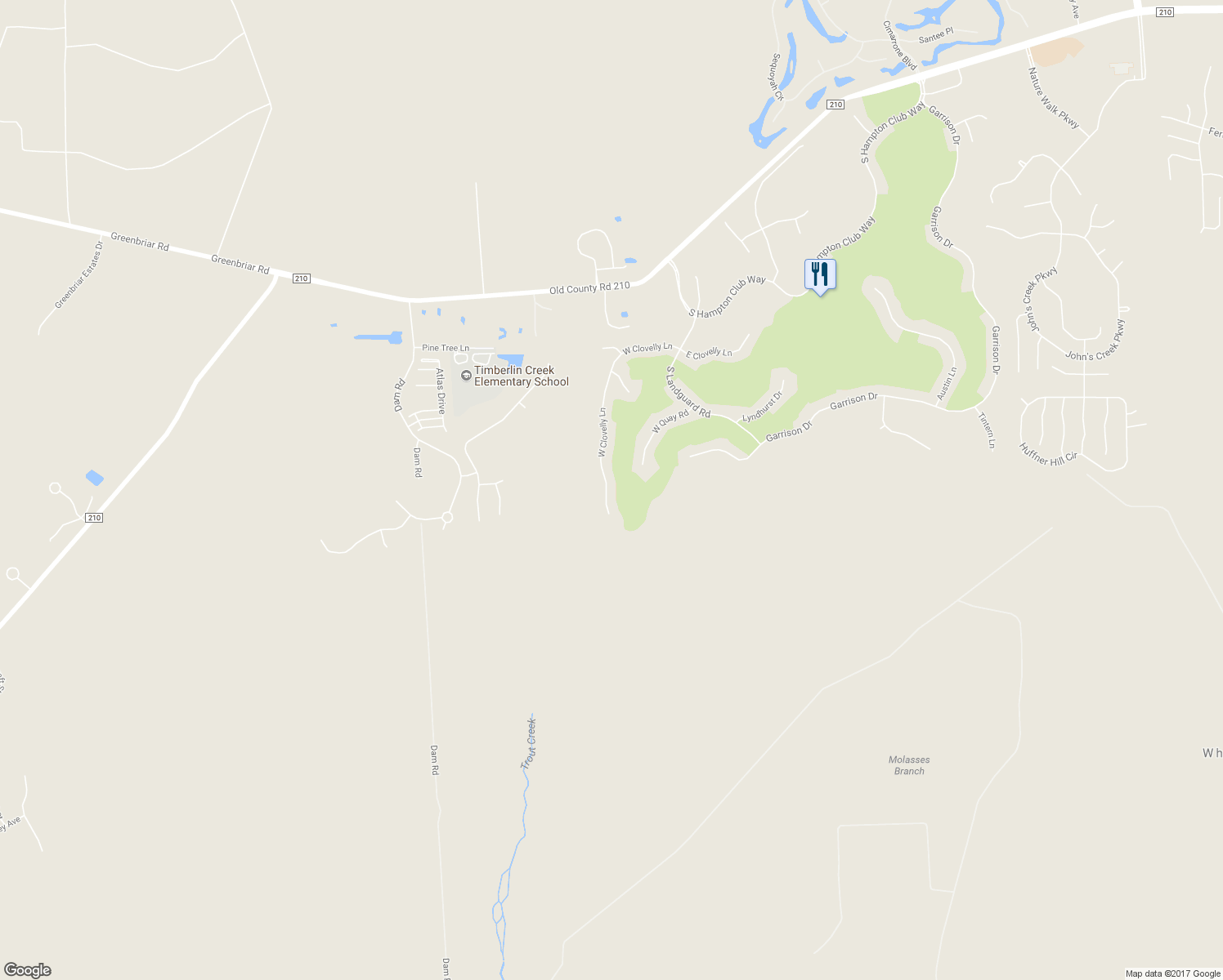map of restaurants, bars, coffee shops, grocery stores, and more near 2391 West Clovelly Lane in St. Augustine