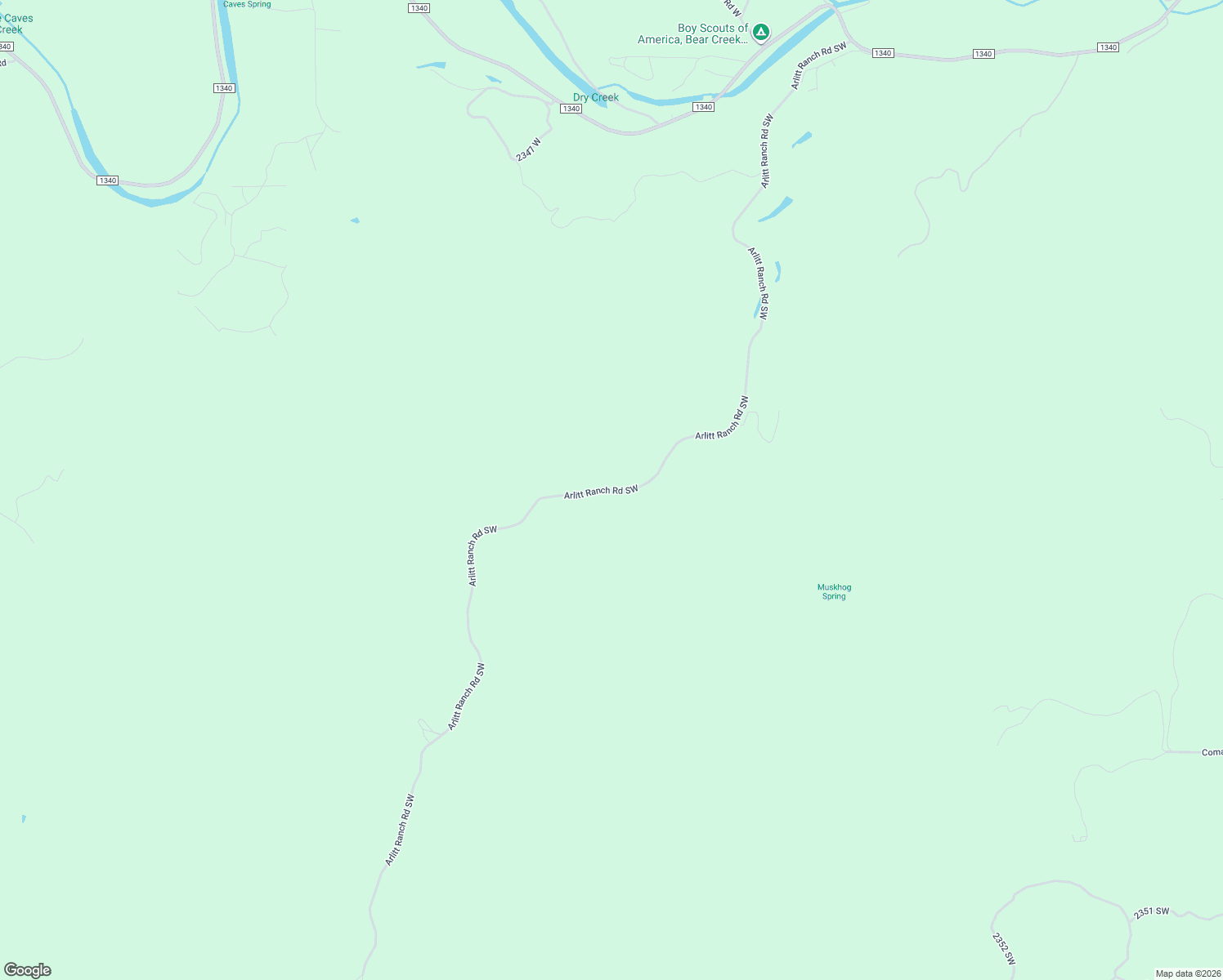 map of restaurants, bars, coffee shops, grocery stores, and more near Arlitt Ranch Road Southwest in Hunt