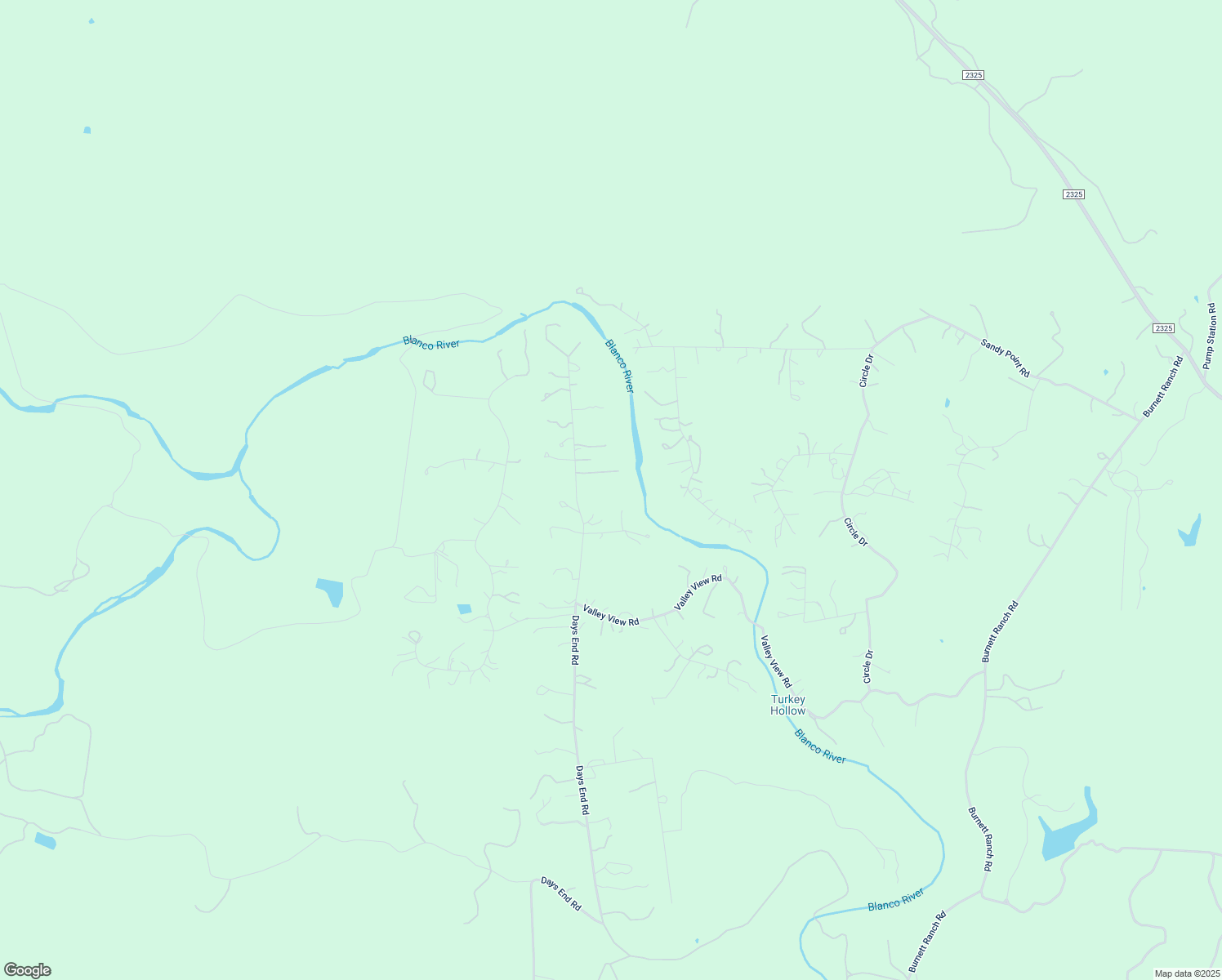 map of restaurants, bars, coffee shops, grocery stores, and more near 661 Days End Road in Wimberley