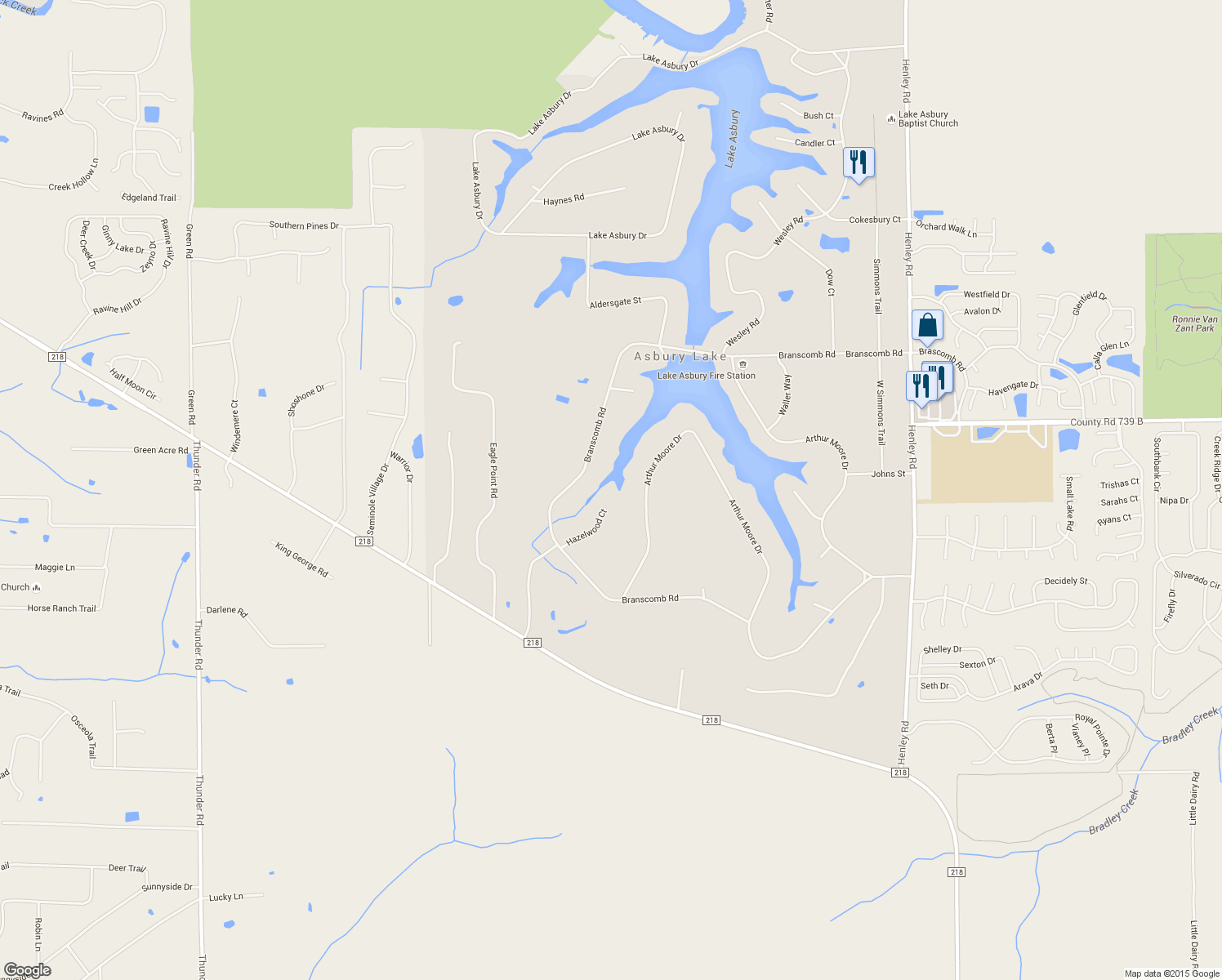 map of restaurants, bars, coffee shops, grocery stores, and more near 768 Hazelwood Court in Green Cove Springs