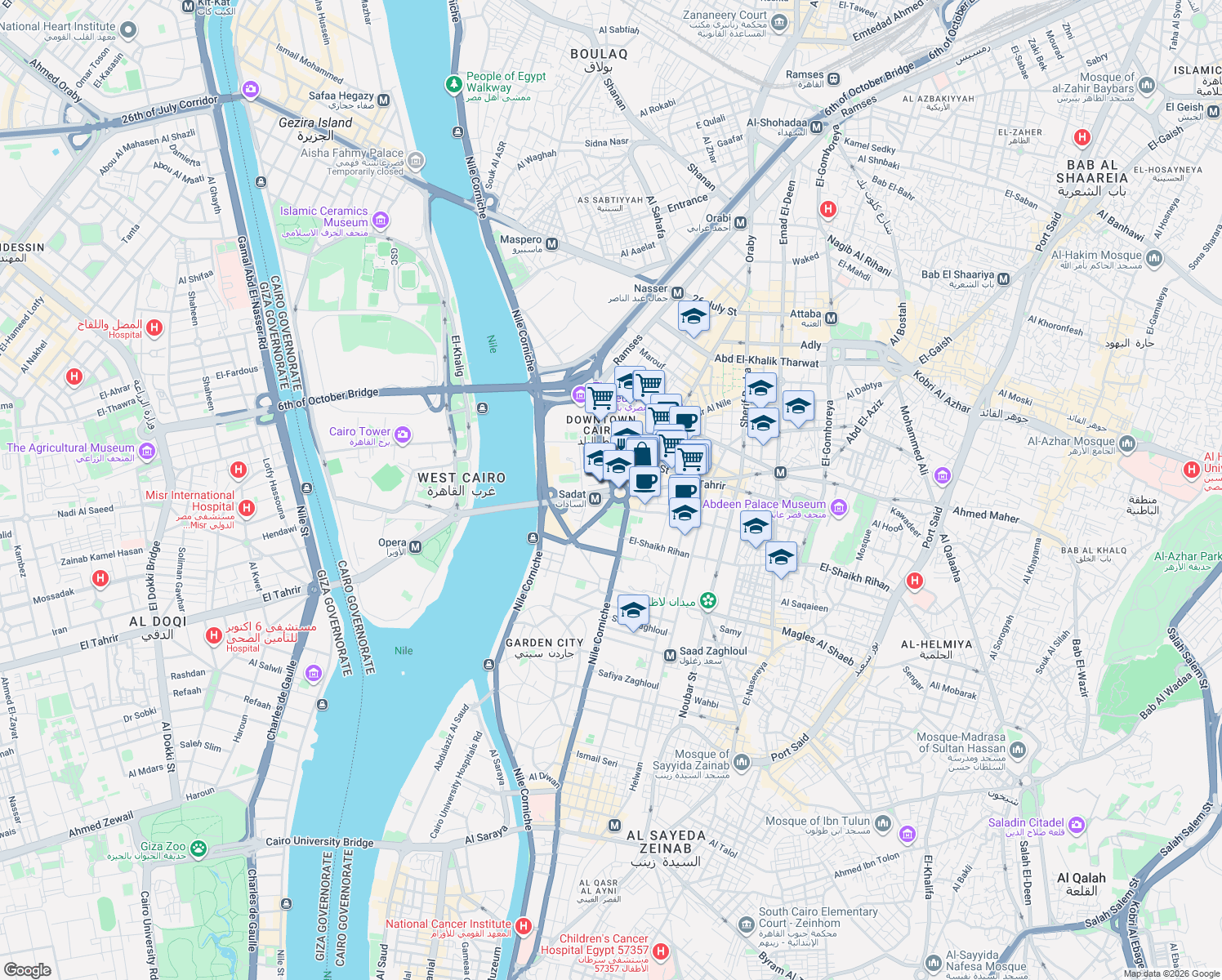 map of restaurants, bars, coffee shops, grocery stores, and more near in 