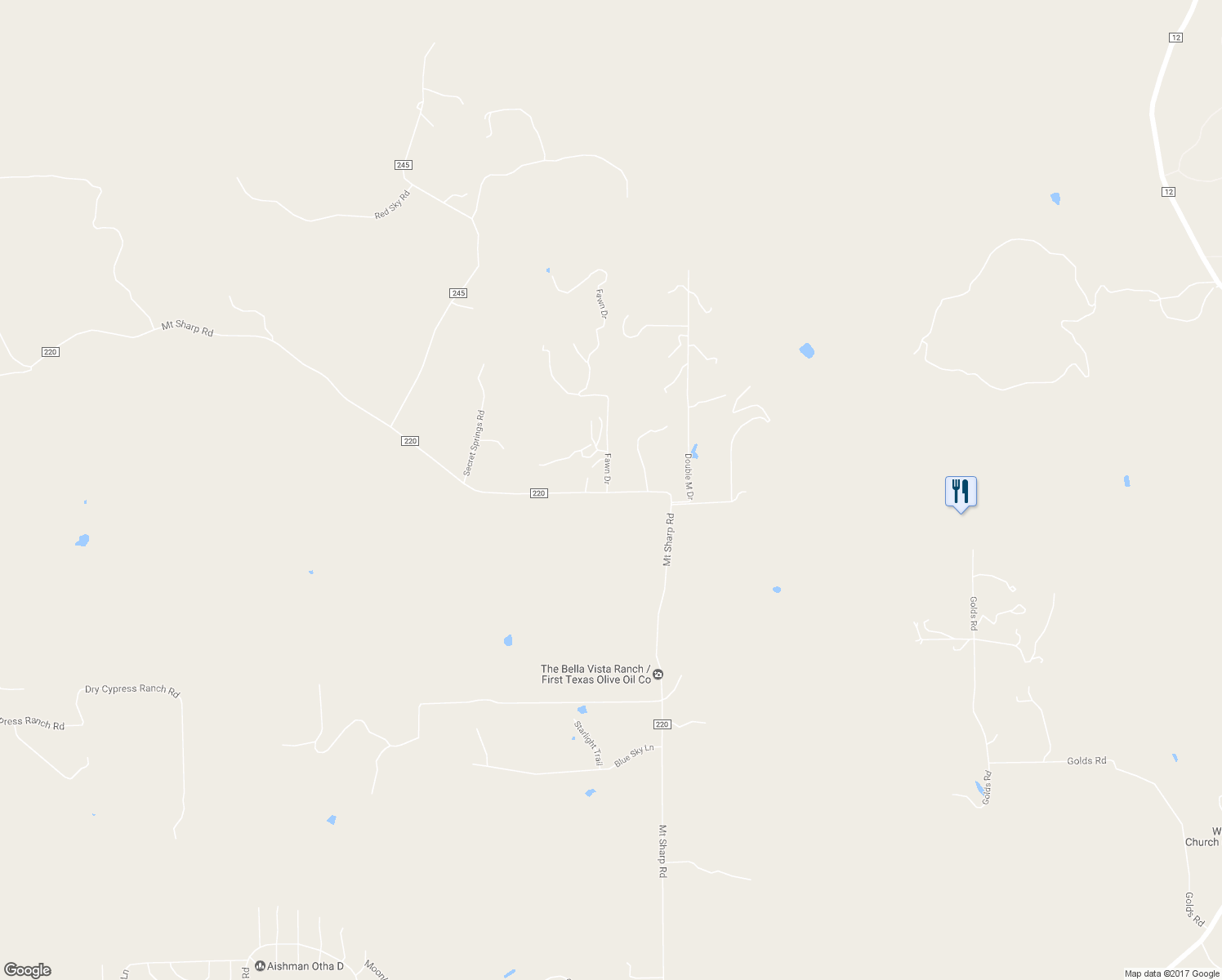 map of restaurants, bars, coffee shops, grocery stores, and more near 3958 Mount Sharp Road in Wimberley