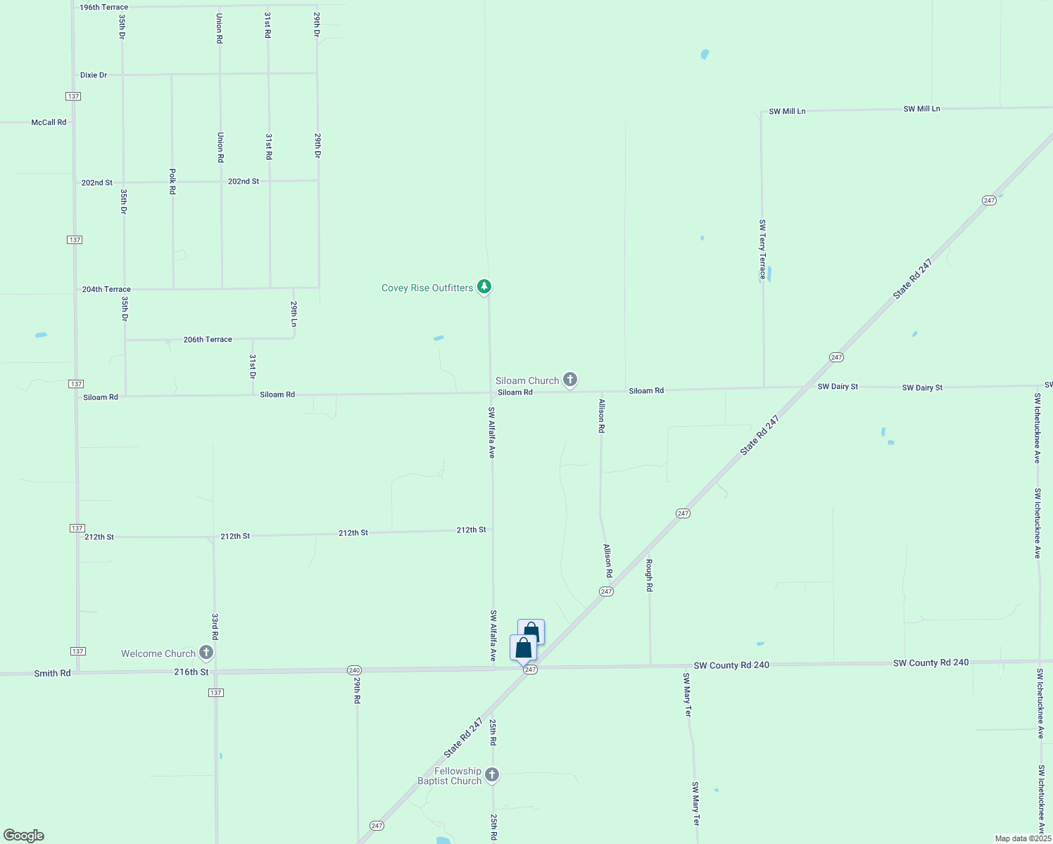 map of restaurants, bars, coffee shops, grocery stores, and more near 1118 Siloam Road in Lake City