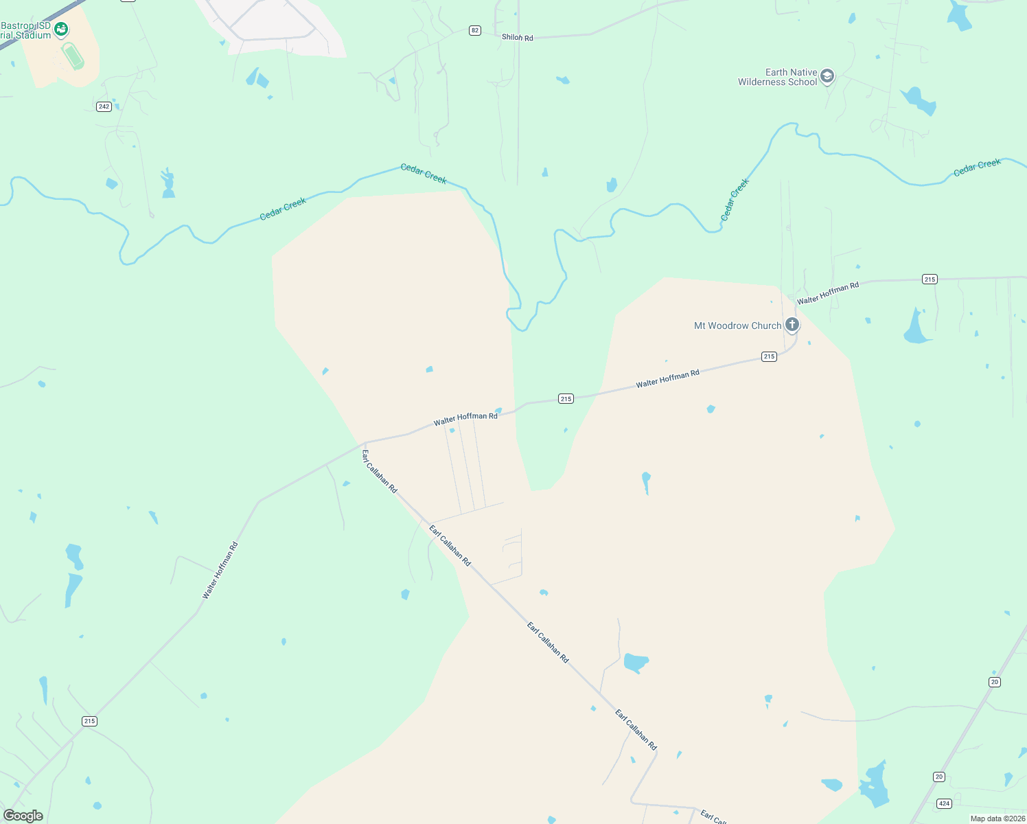 map of restaurants, bars, coffee shops, grocery stores, and more near Walter Hoffman Road in Cedar Creek