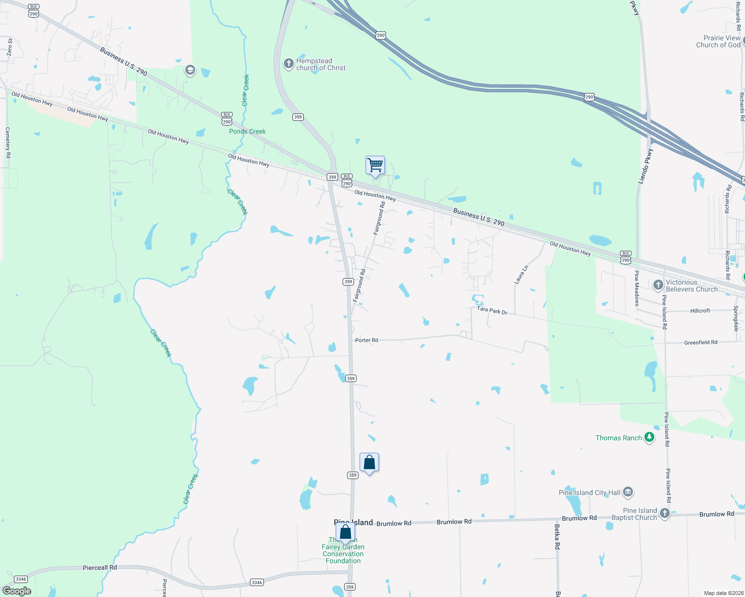 map of restaurants, bars, coffee shops, grocery stores, and more near 21728 Fairground Road in Hempstead