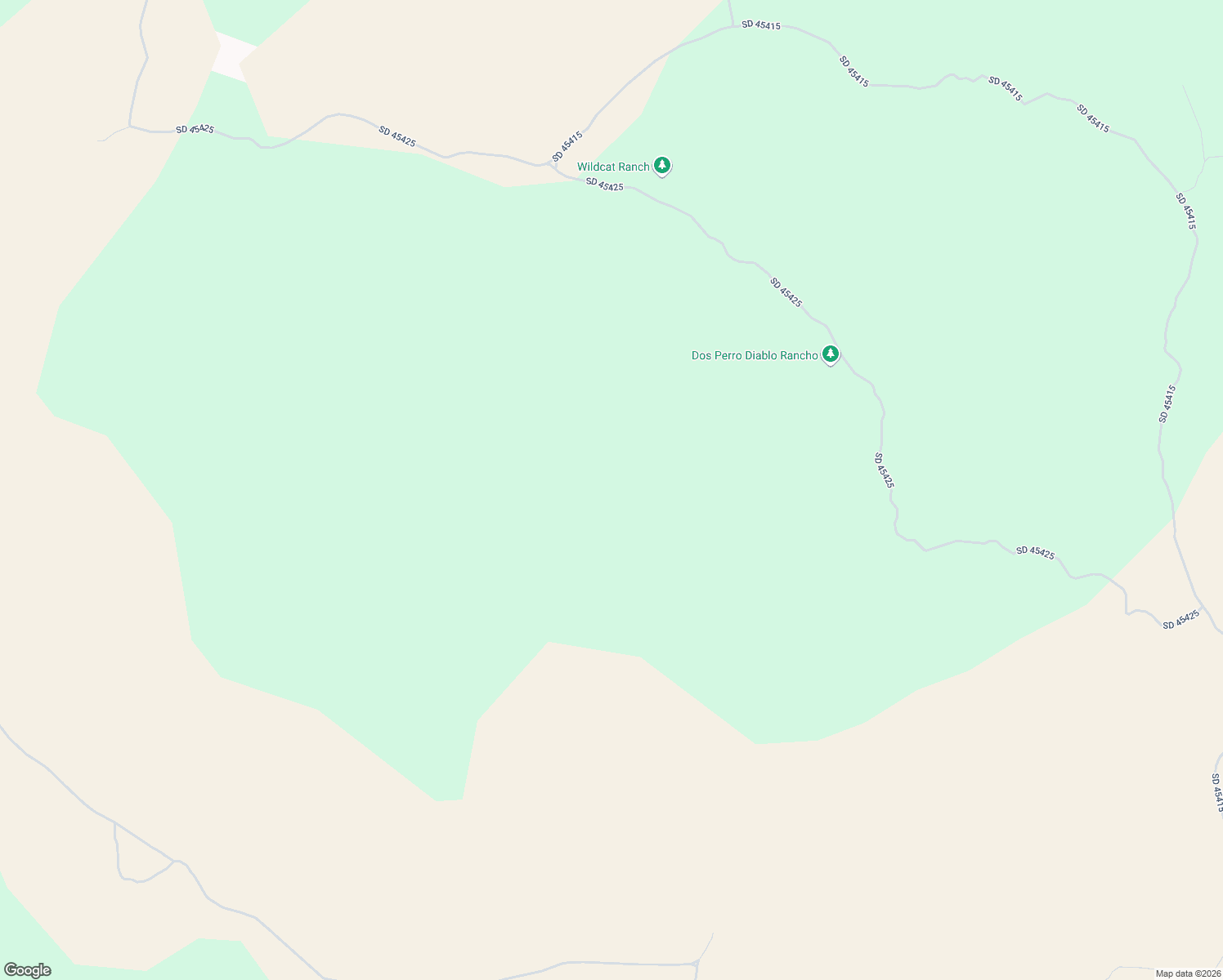map of restaurants, bars, coffee shops, grocery stores, and more near 455 Sd 45453 in Rocksprings