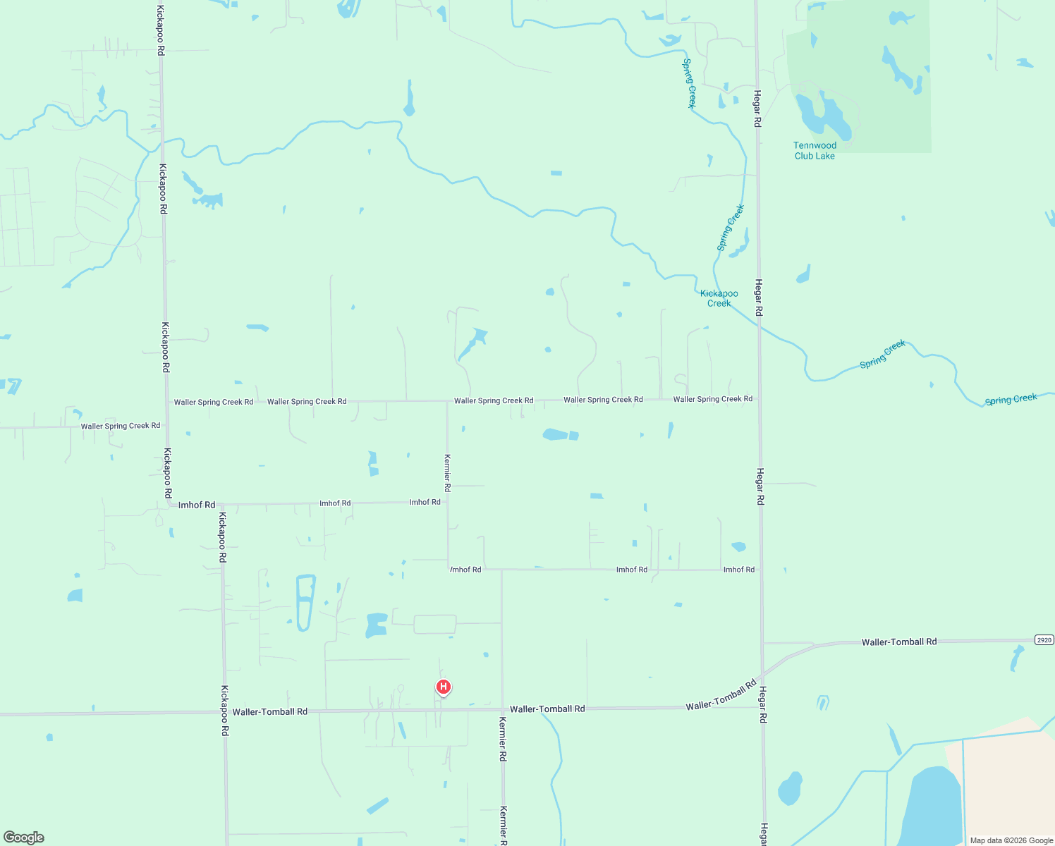map of restaurants, bars, coffee shops, grocery stores, and more near 27607 Waller Spring Creek Rd in Waller