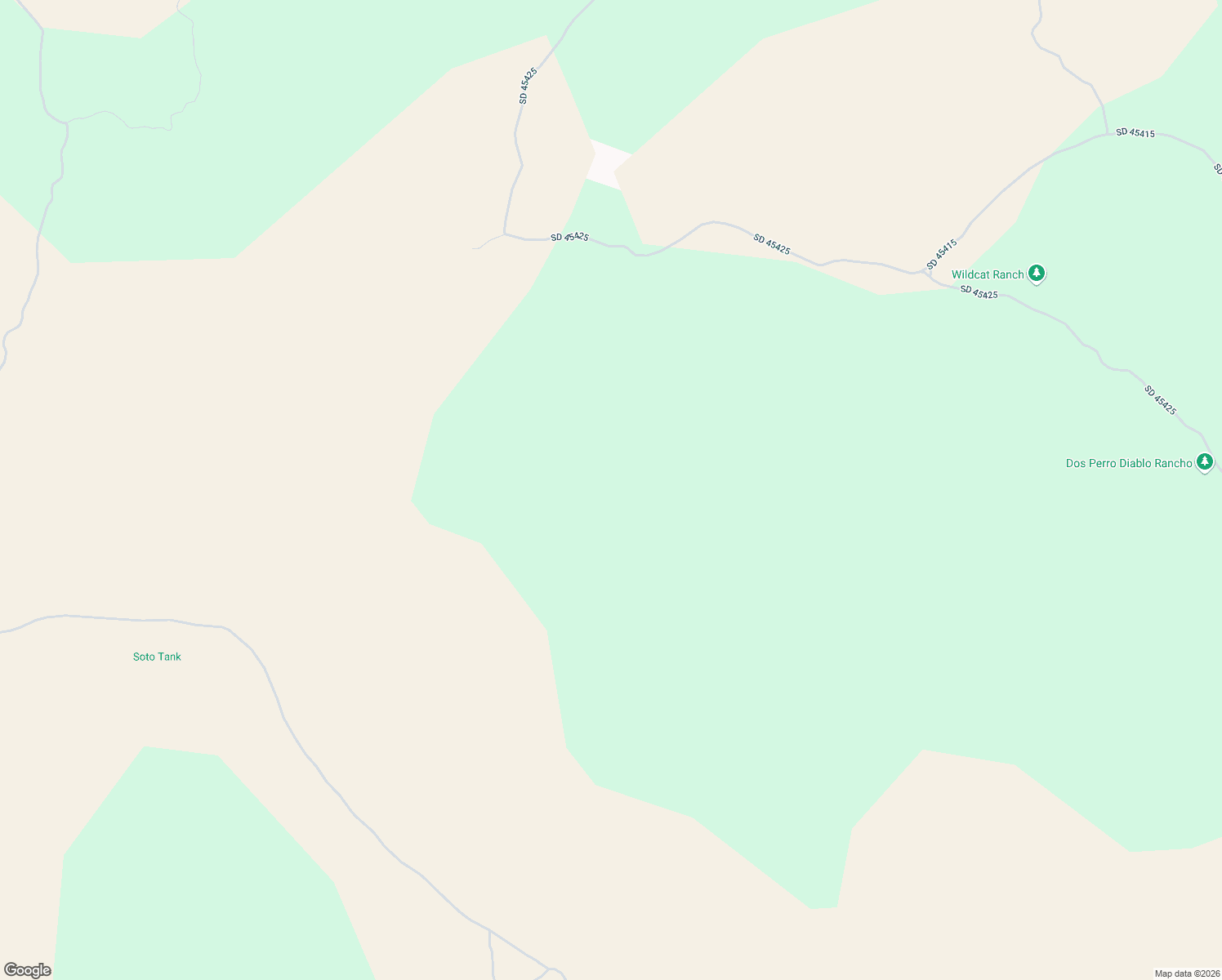 map of restaurants, bars, coffee shops, grocery stores, and more near SD 45425 in Rocksprings