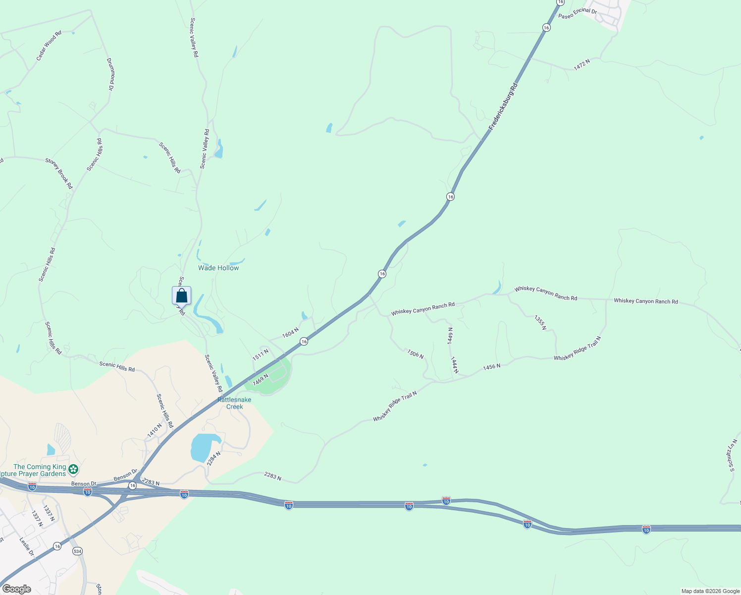 map of restaurants, bars, coffee shops, grocery stores, and more near 3369 Fredericksburg Rd in Kerrville