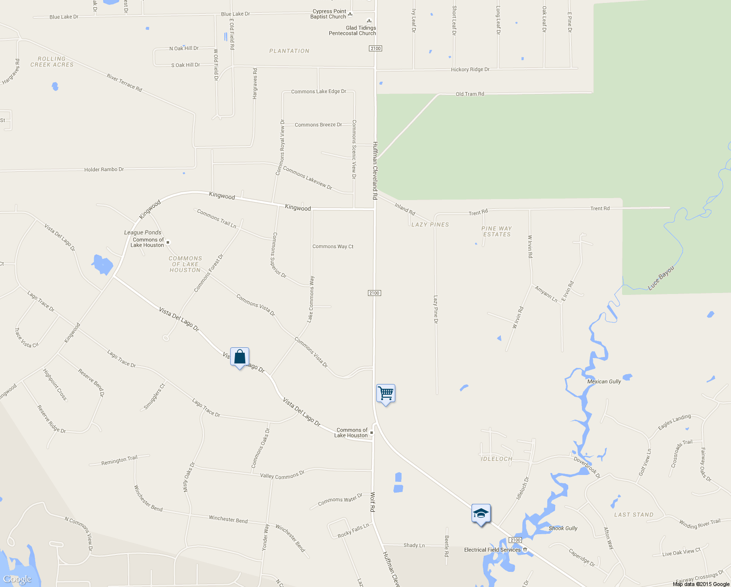 map of restaurants, bars, coffee shops, grocery stores, and more near 29803 Huffman Cleveland Road in Huffman
