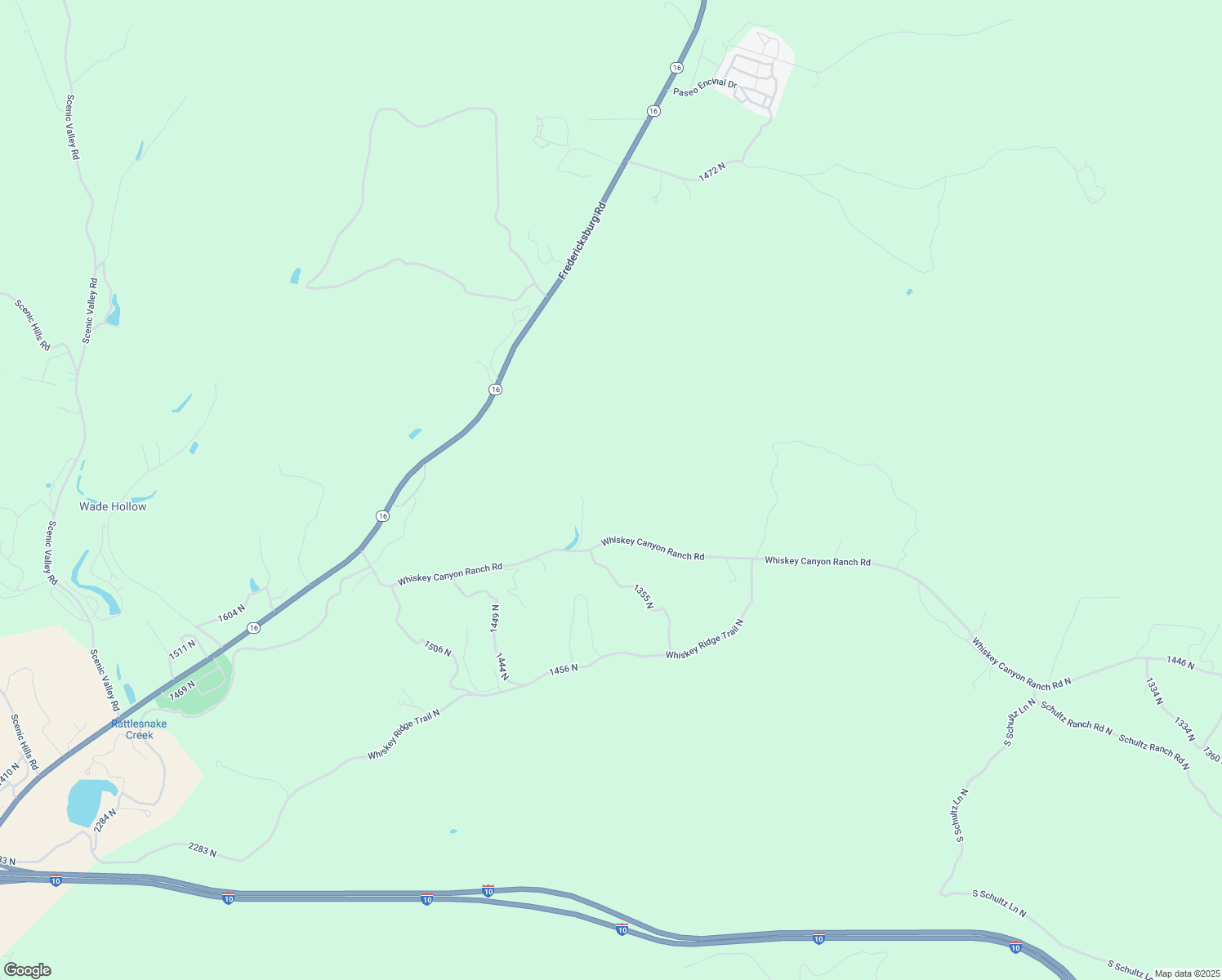 map of restaurants, bars, coffee shops, grocery stores, and more near 1010 Whiskey Canyon Ranch Road in Kerrville