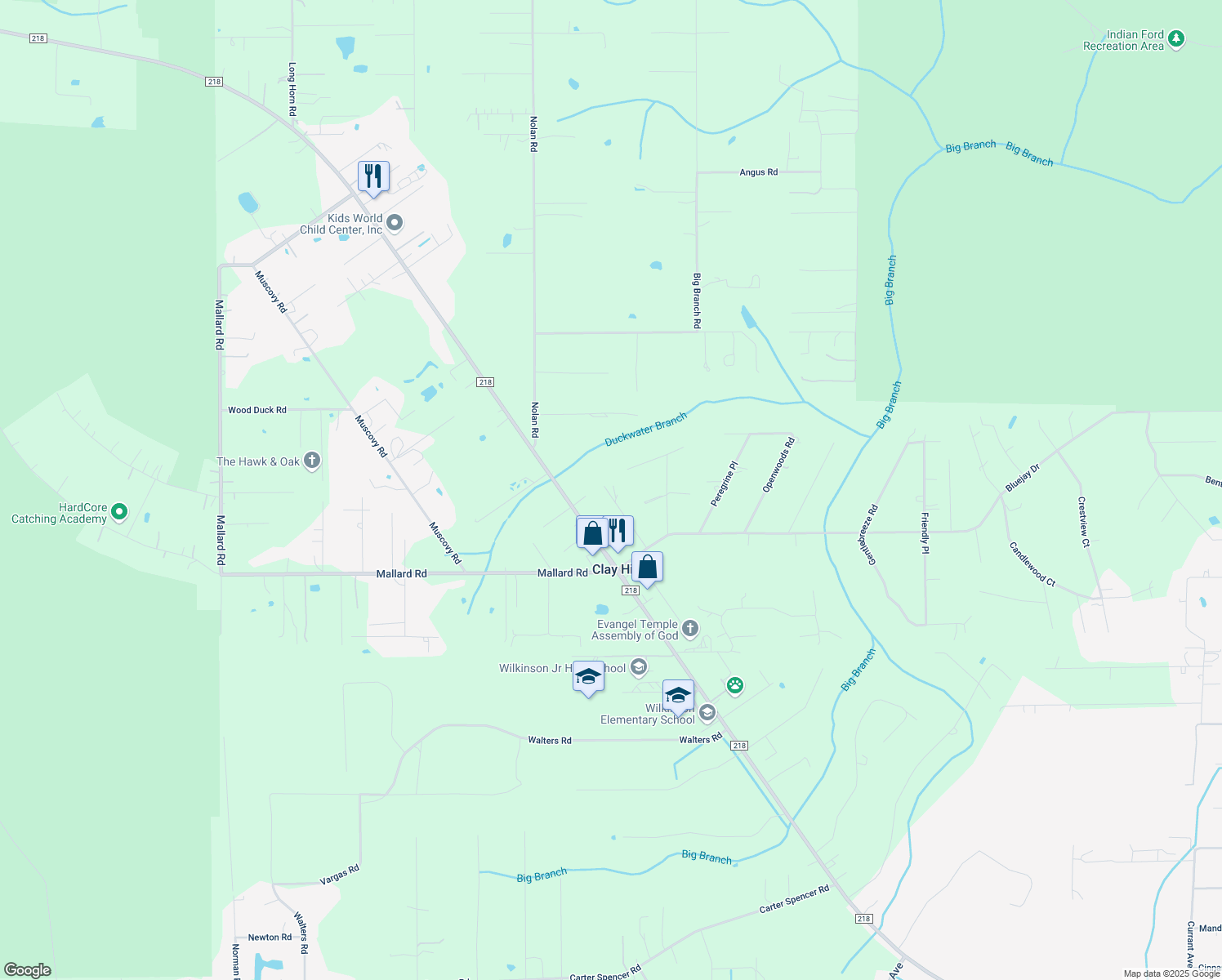 map of restaurants, bars, coffee shops, grocery stores, and more near 1775 Treeland Avenue in Middleburg