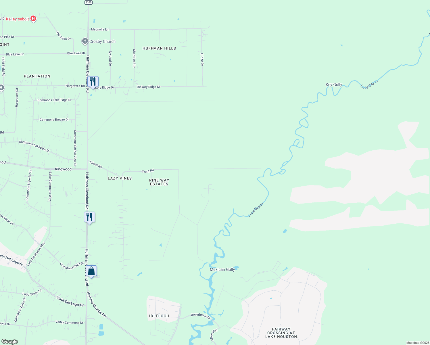 map of restaurants, bars, coffee shops, grocery stores, and more near 4008 Trent Road in Huffman