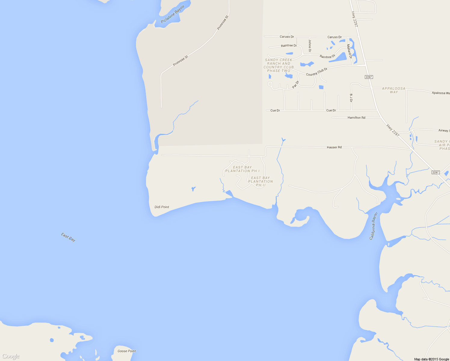 map of restaurants, bars, coffee shops, grocery stores, and more near 2700 Sting Ray Road in Panama City