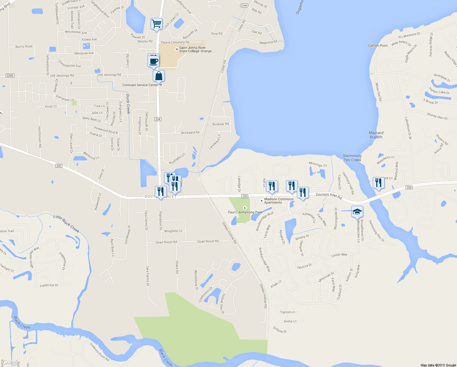 map of restaurants, bars, coffee shops, grocery stores, and more near 1781 Lakemont Circle in Middleburg