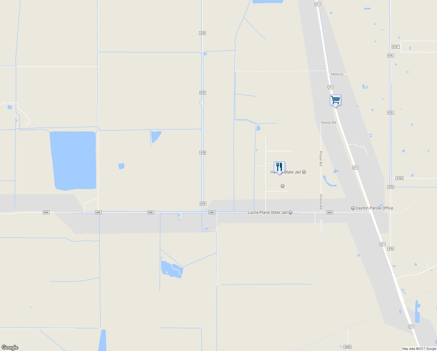 map of restaurants, bars, coffee shops, grocery stores, and more near 1771 County Road 678 in Dayton